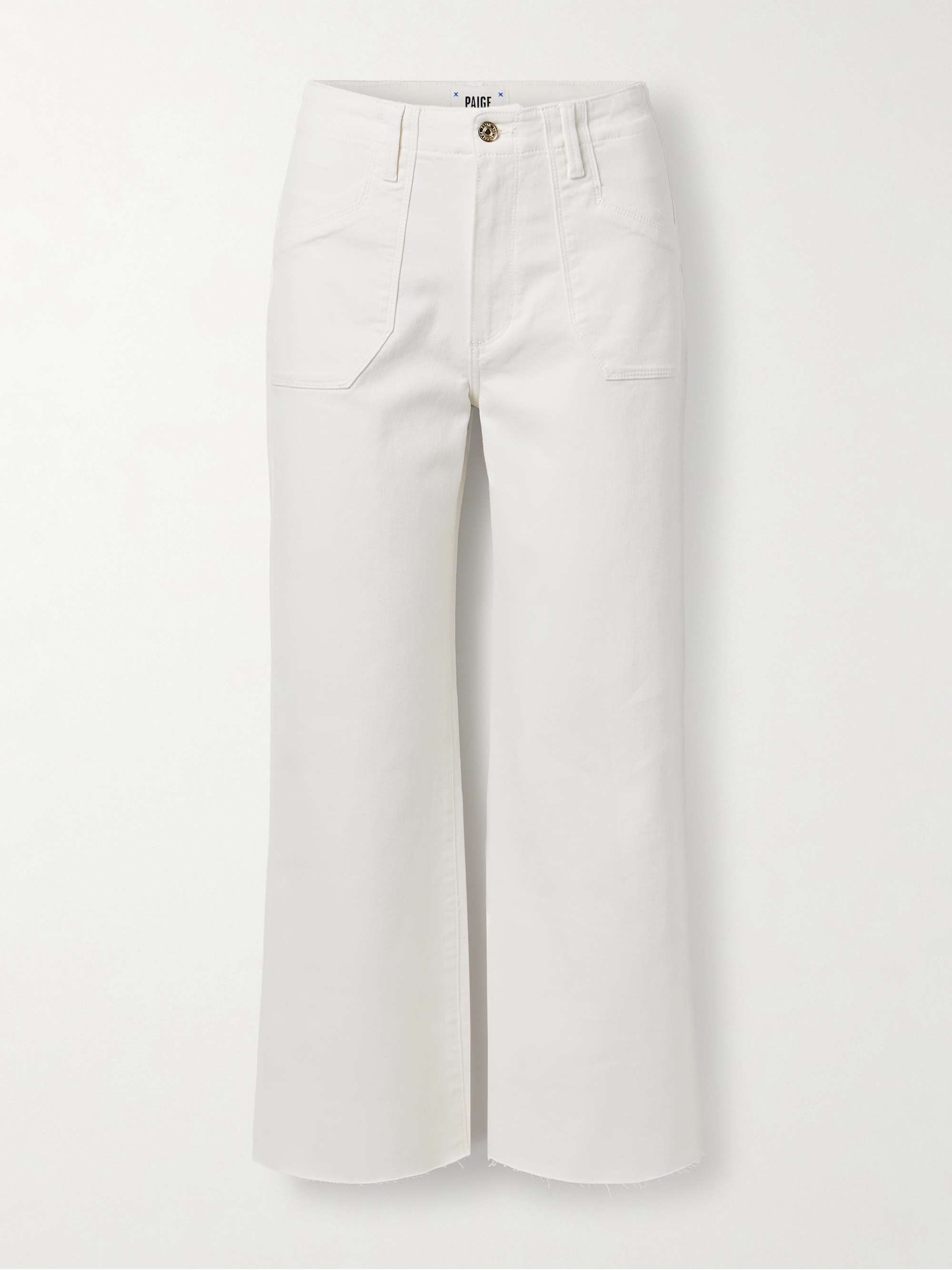 Paige white on sale cropped jeans