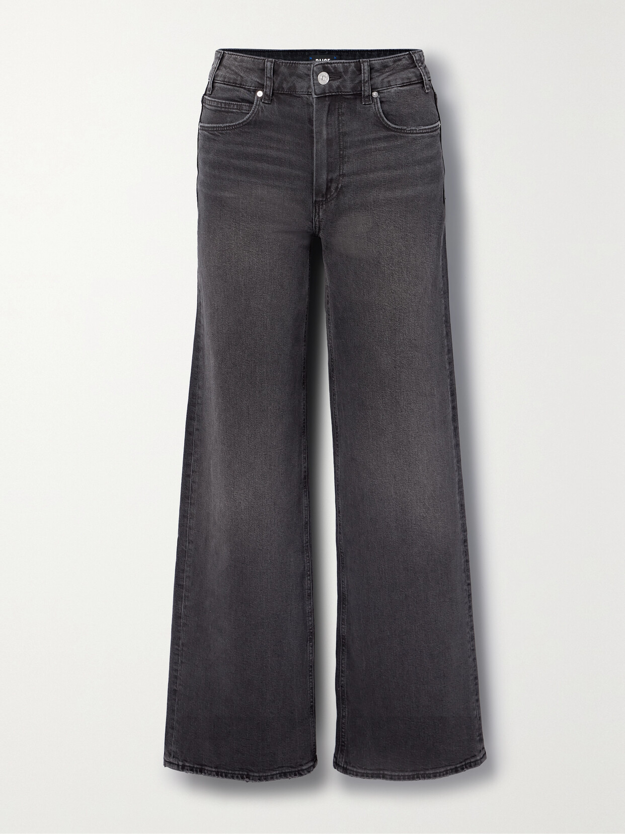 PAIGE - Sasha High-rise Straight-leg Jeans - Black