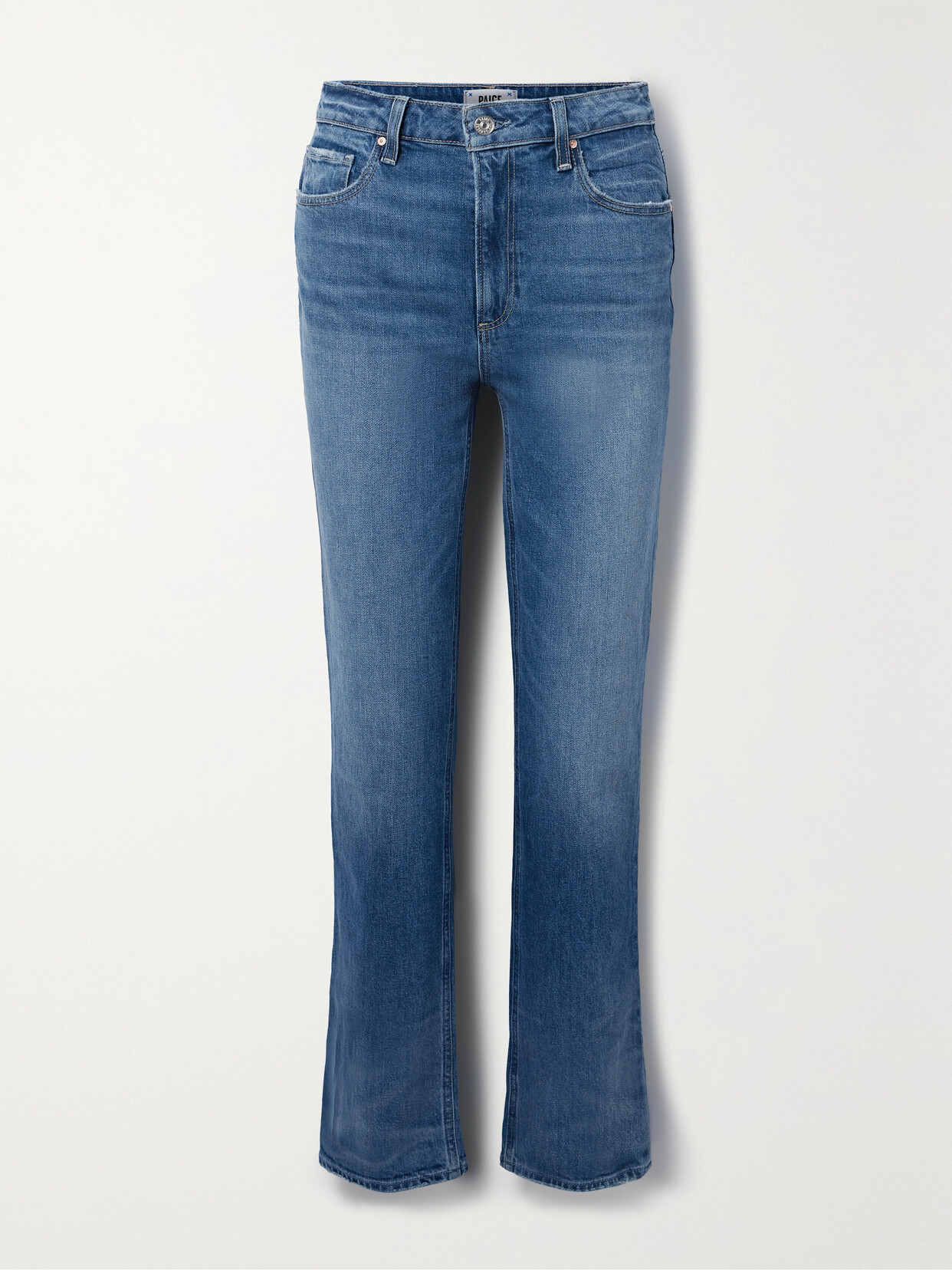 PAIGE - Stella High-rise Straight-leg Jeans - Blue