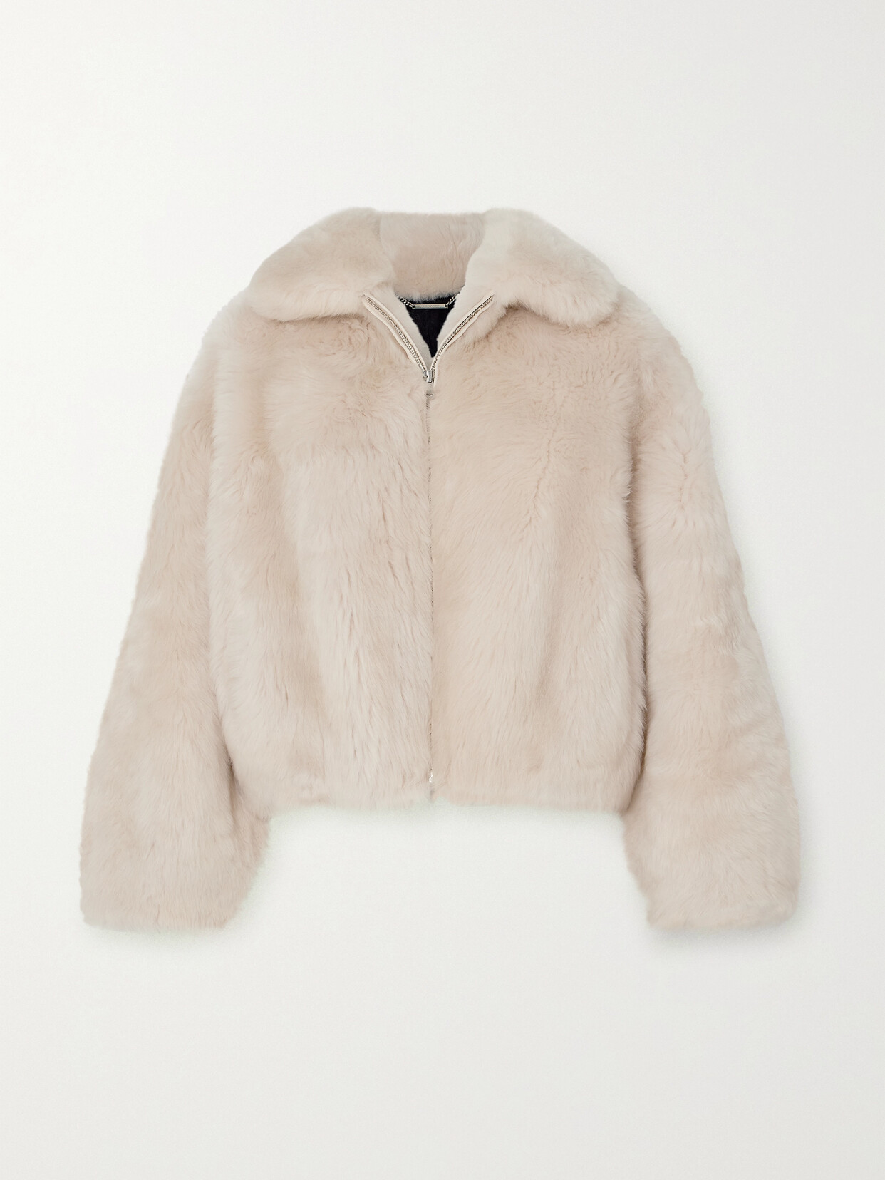 Nour Hammour + Net Sustain Tara Shearling Jacket In White