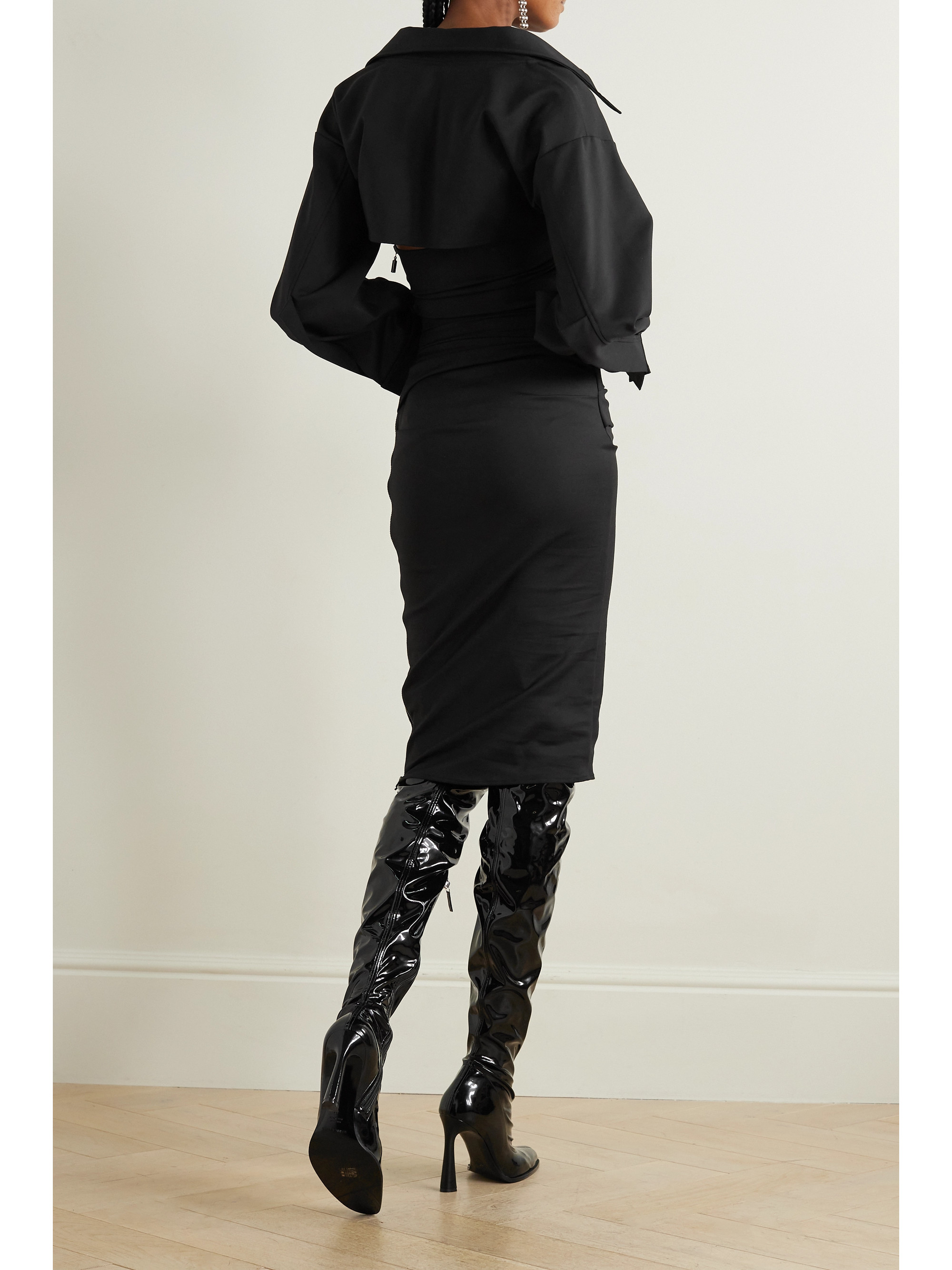 Maticevski Indicate draped cutout stretch-jersey midi dress thumbnail