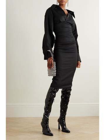 Maticevski Indicate draped cutout stretch-jersey midi dress