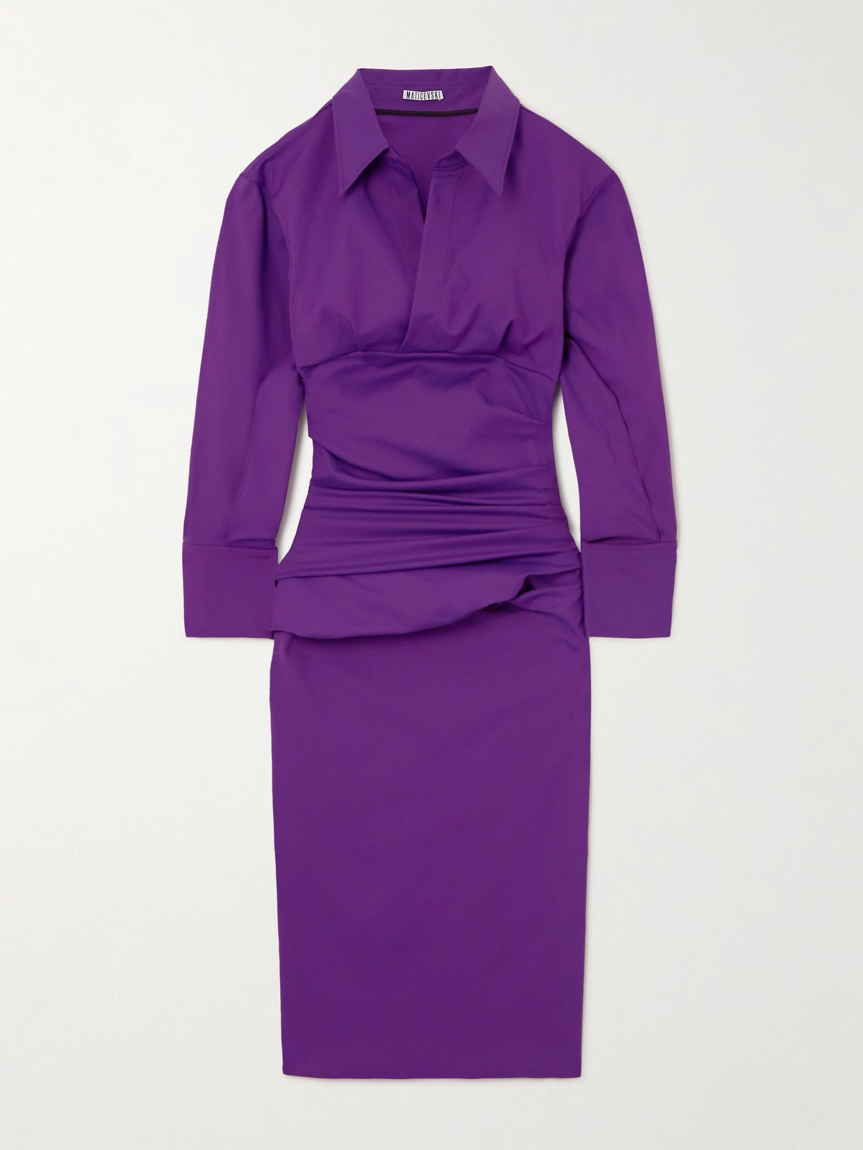 Maticevski - Indicate Draped Cutout Stretch-jersey Midi Dress - Purple