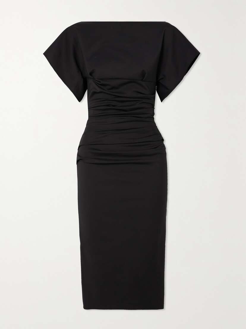 Maticevski Yuzu Cutout Gathered Stretch-jersey Dress