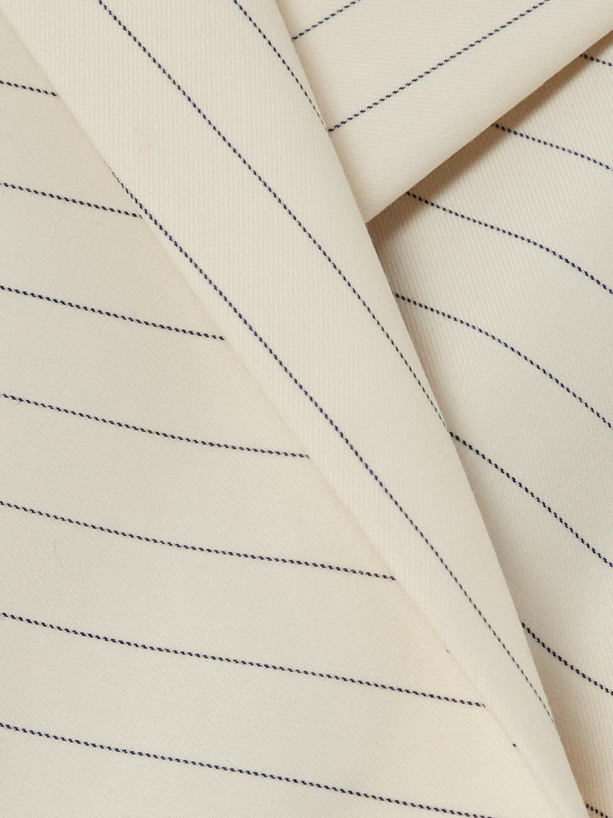 Jw Anderson Paneled Striped Wool-blend Drill Blazer In White