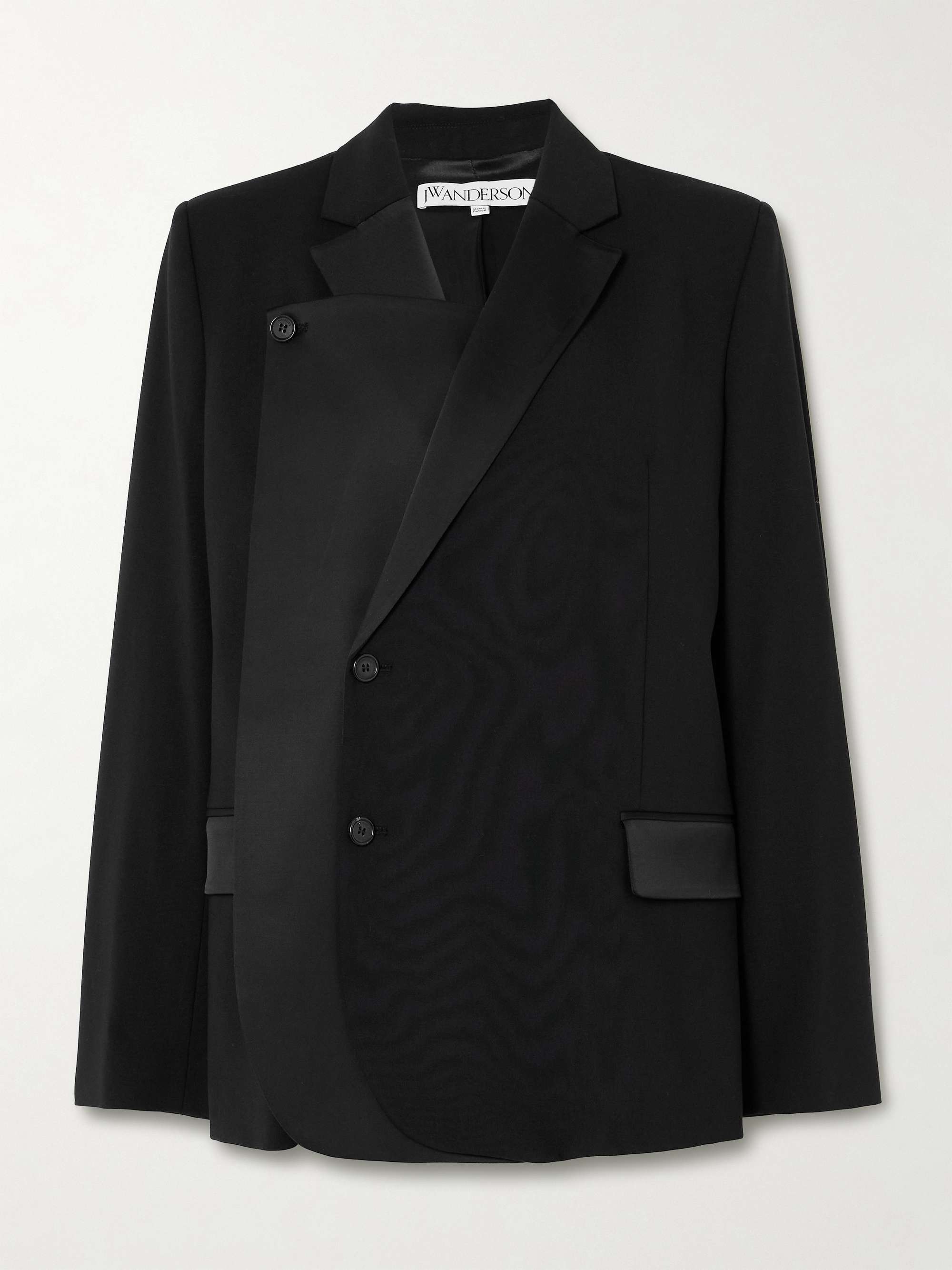 JW ANDERSON Double-breasted asymmetric wool-blend blazer | NET-A-PORTER