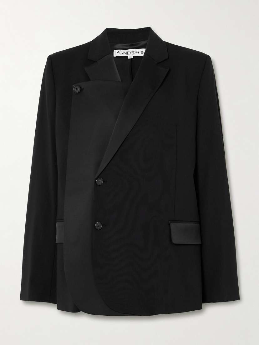 JW Anderson Double-breasted Asymmetric Wool-blend Blazer