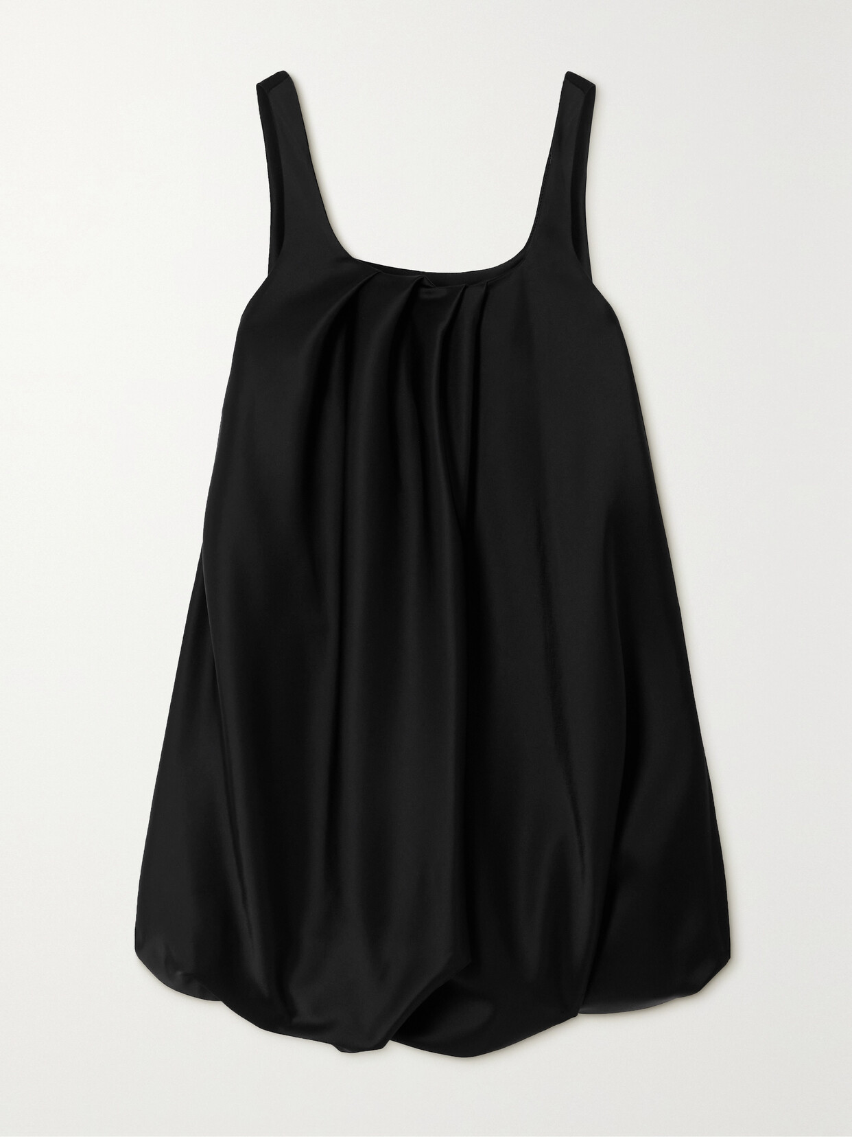 JW Anderson Gathered Duchesse-satin Mini Dress - Black