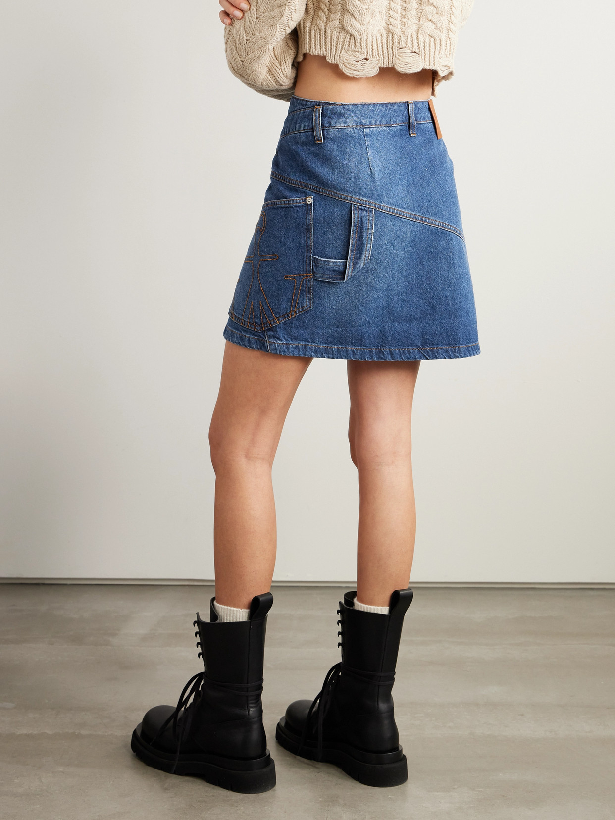 Jw Anderson J. W. Anderson Twisted Mini Skirt In Blue