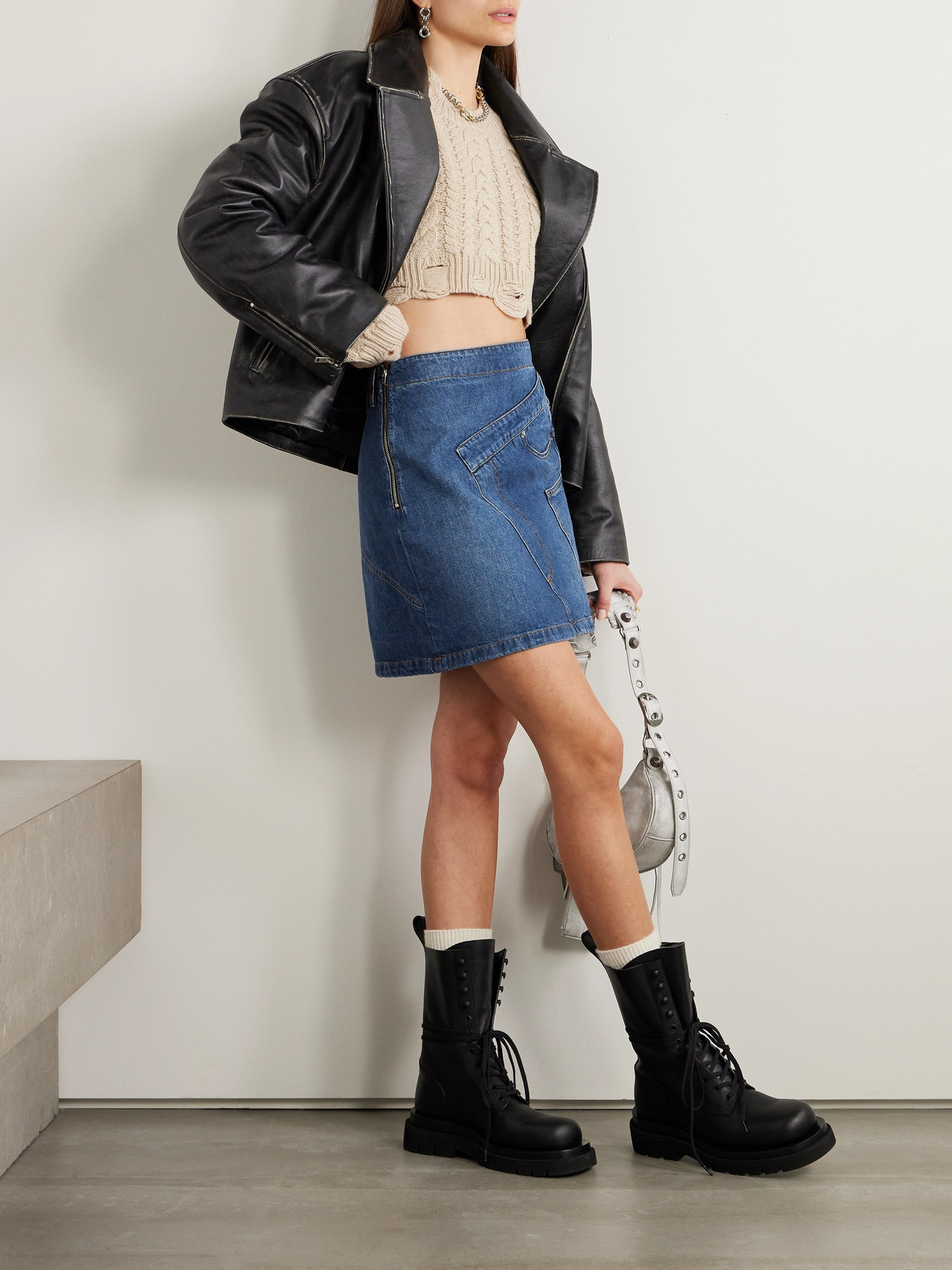 Jw Anderson J. W. Anderson Twisted Mini Skirt In Blue