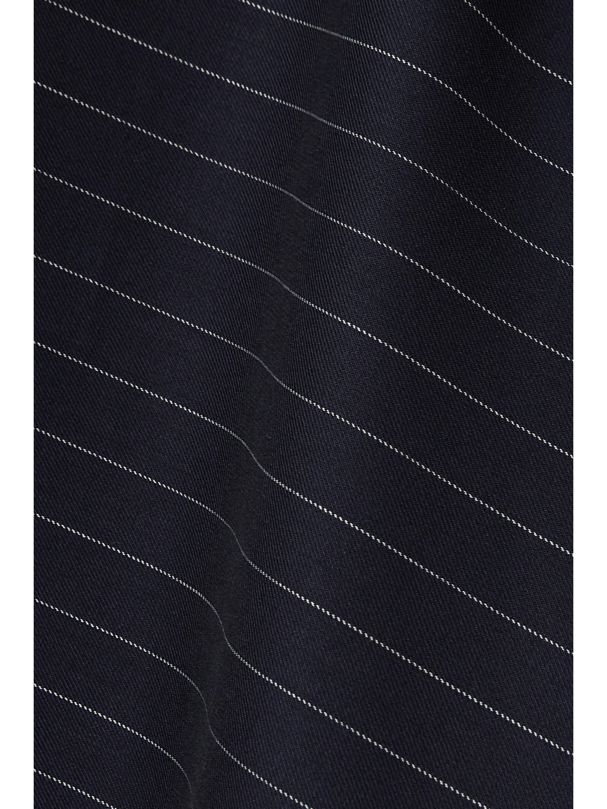 Jw Anderson Asymmetric paneled pinstriped wool-blend twill midi dress thumbnail