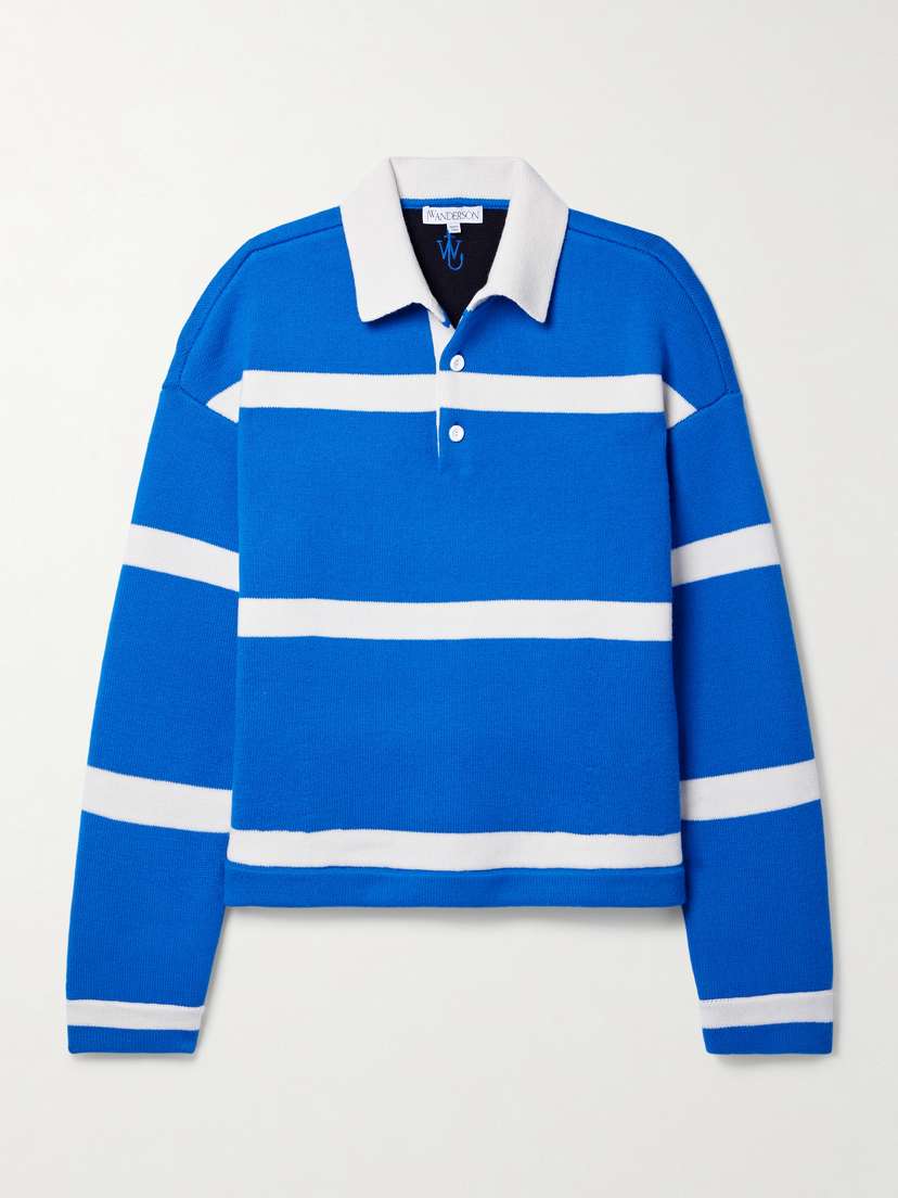 JW Anderson Striped Wool-blend Sweater - x large