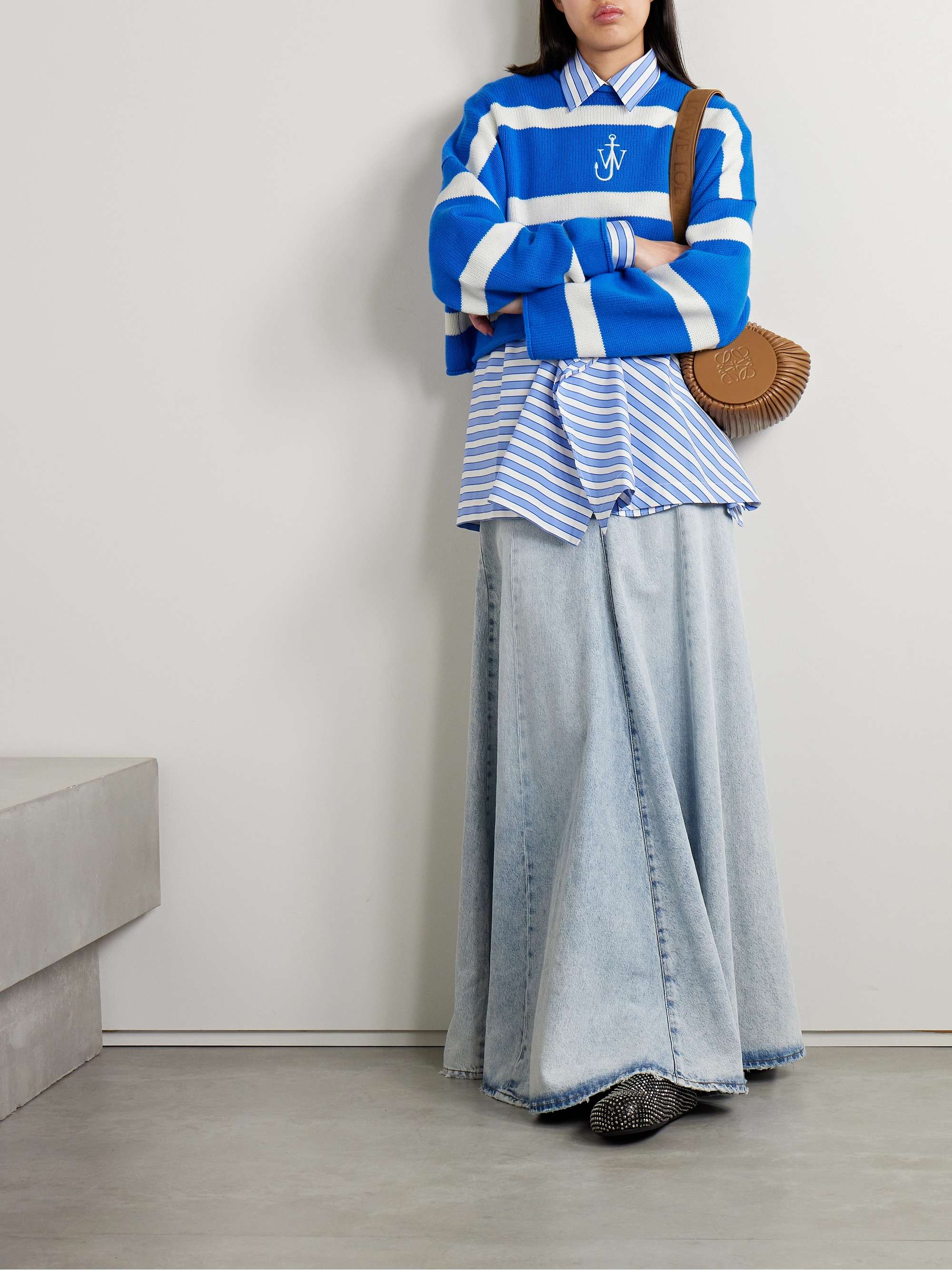 Jw anderson striped clearance sweater