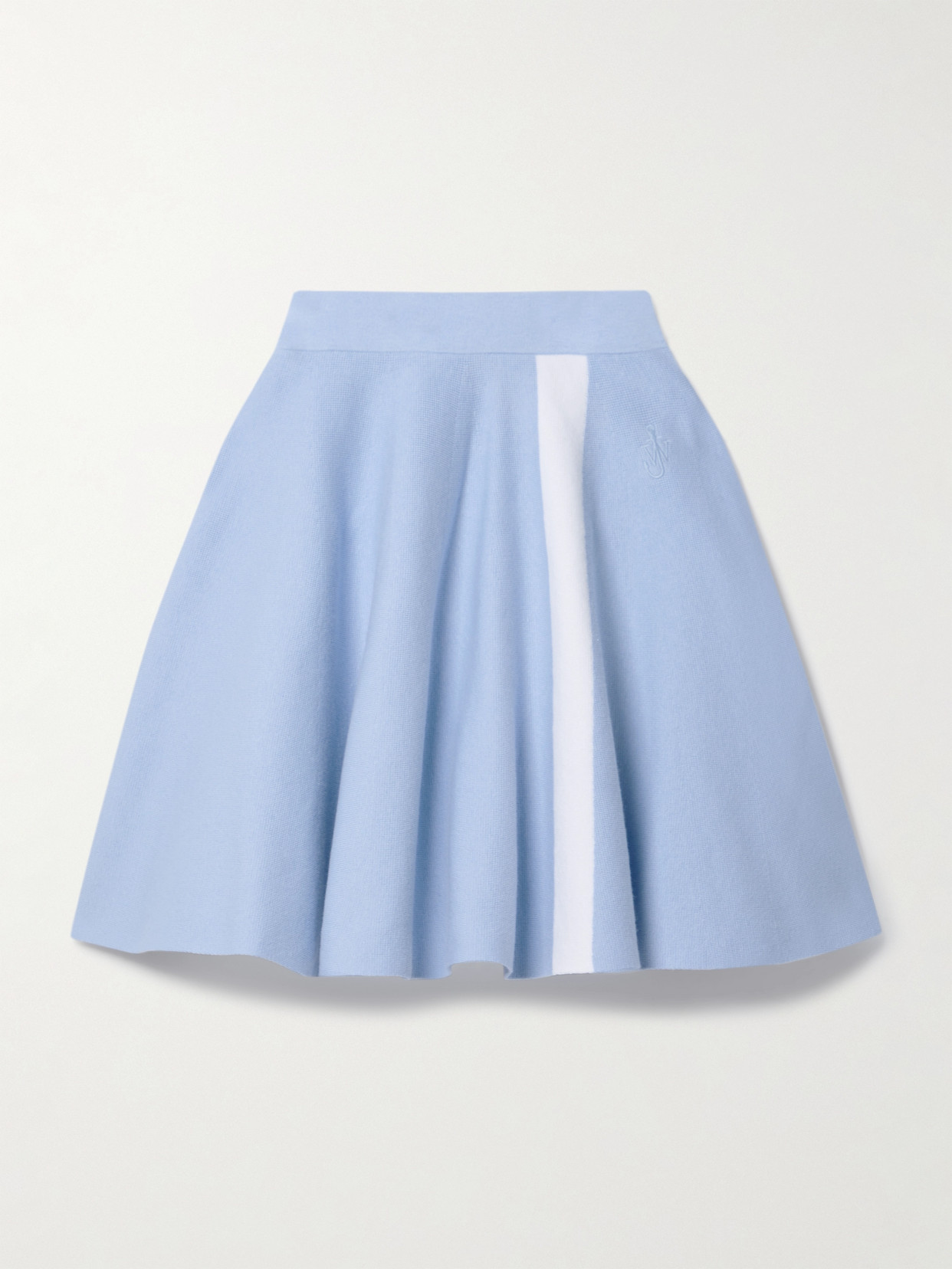 JW Anderson - Striped Cotton-blend Mini Skirt - Blue