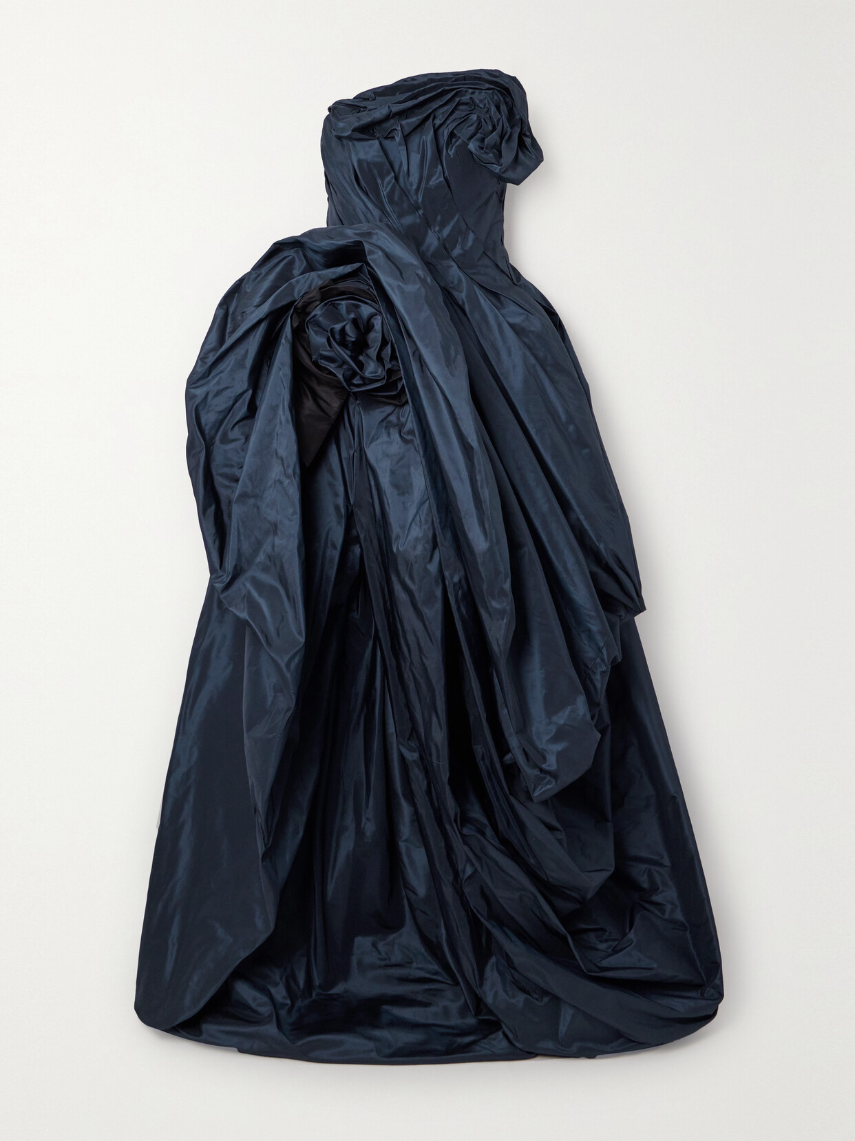 Oscar de la Renta - Strapless Gathered Silk-taffeta Gown - Blue