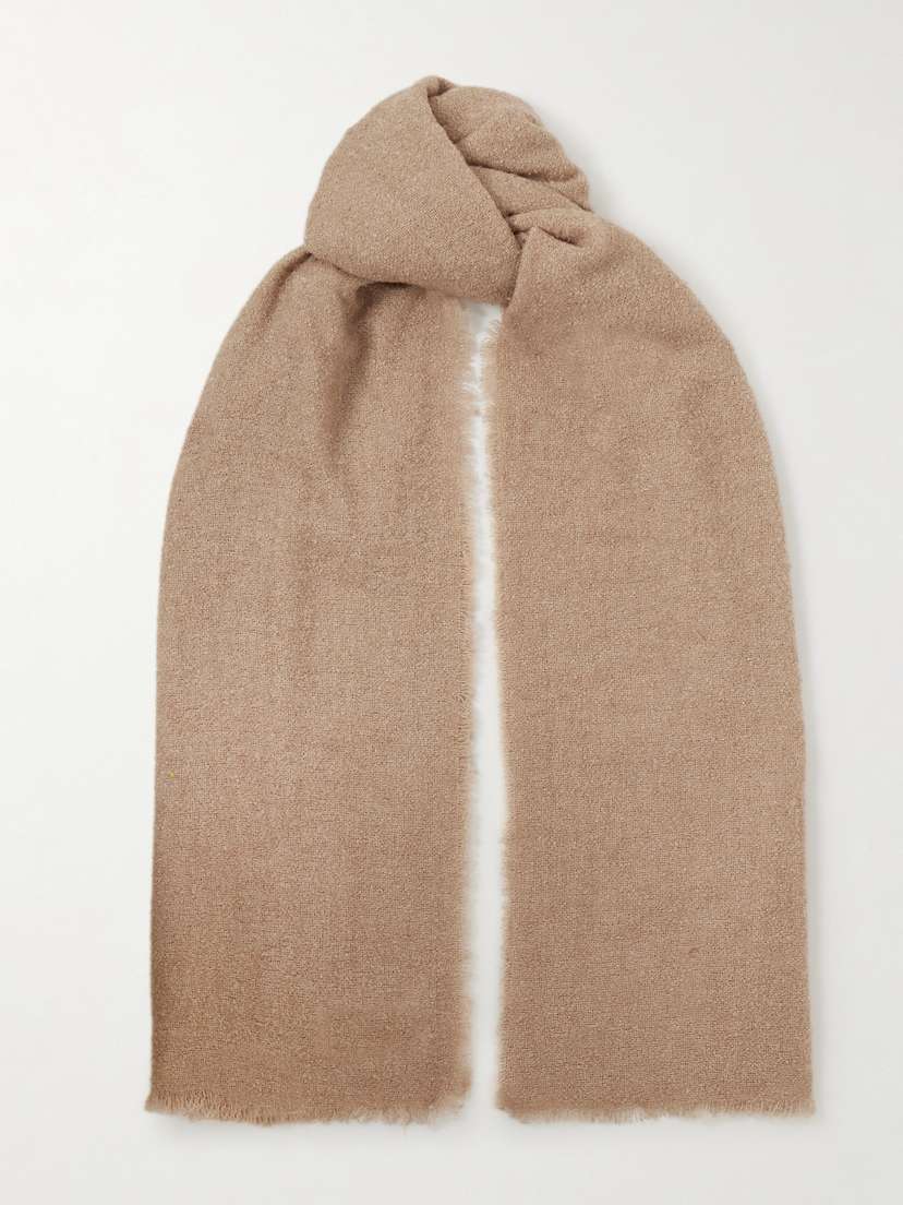 Gabriela Hearst Howie Silk And Camel Hair-blend Scarf