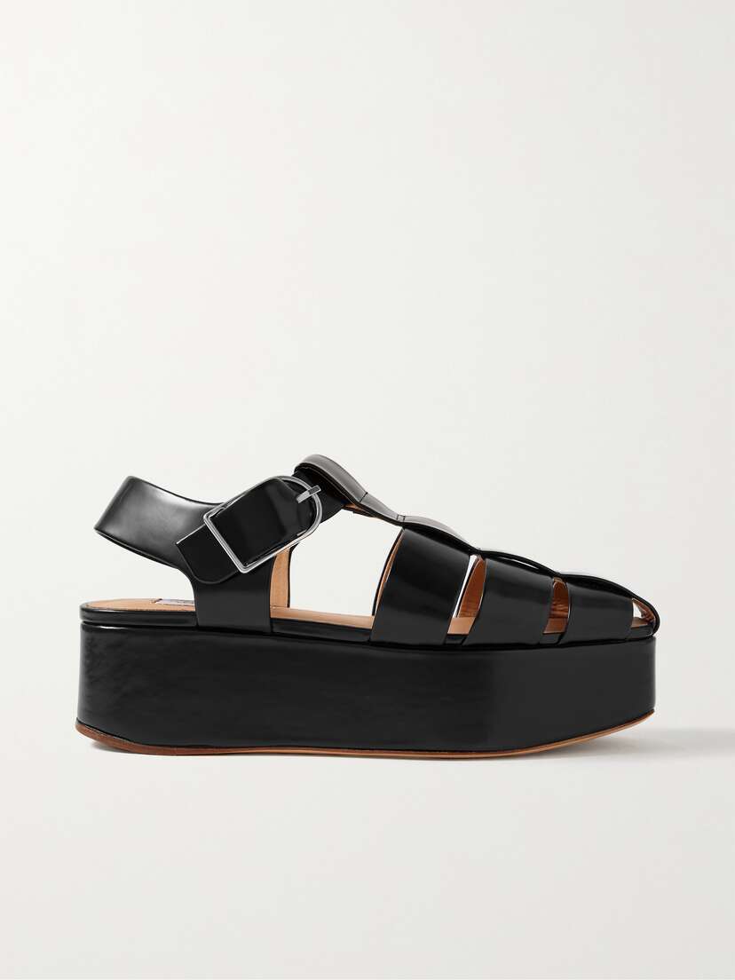 Gabriela Hearst Mila Leather Platform Sandals