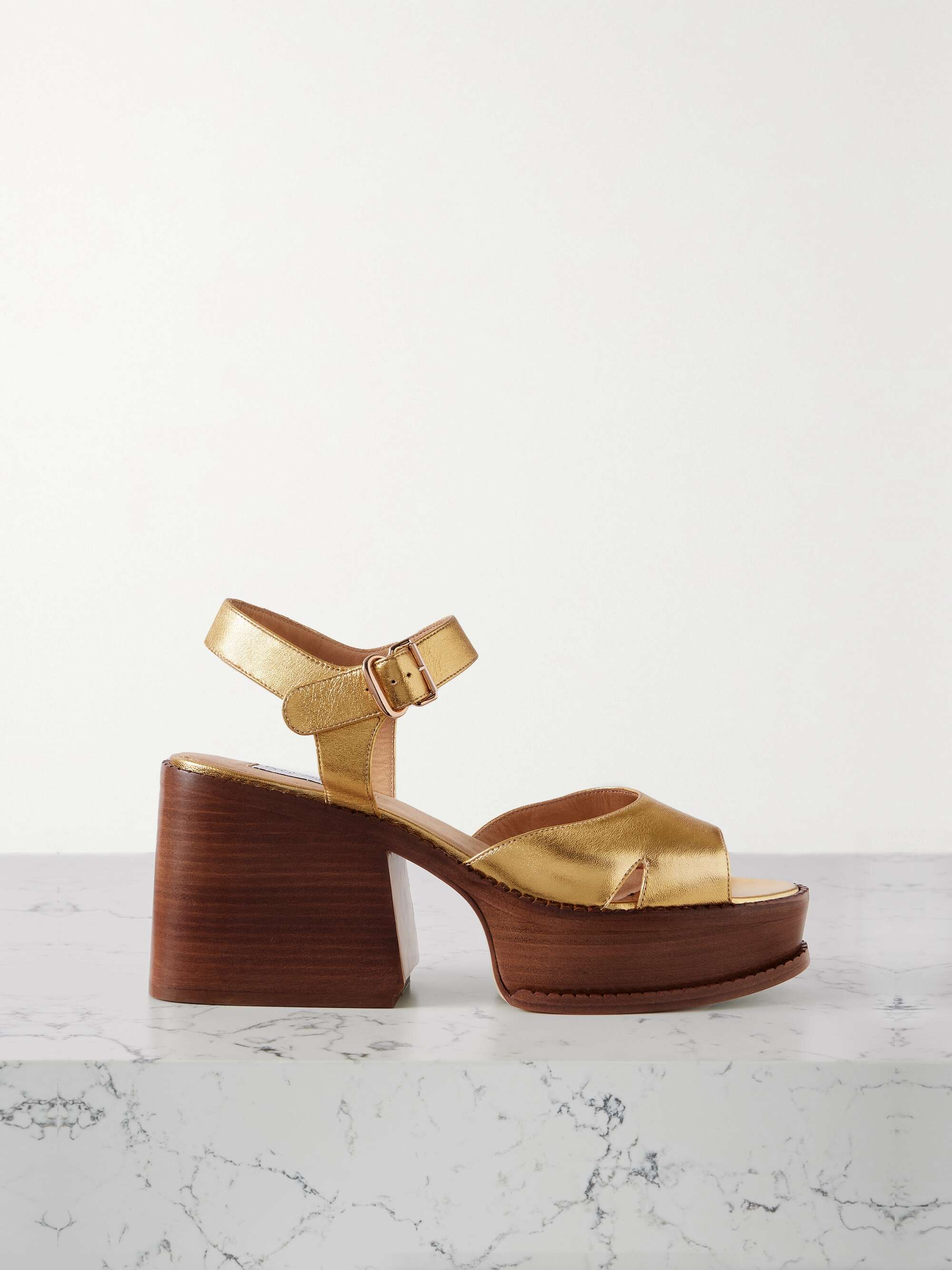 GABRIELA HEARST Zuri platform leather sandals | NET-A-PORTER