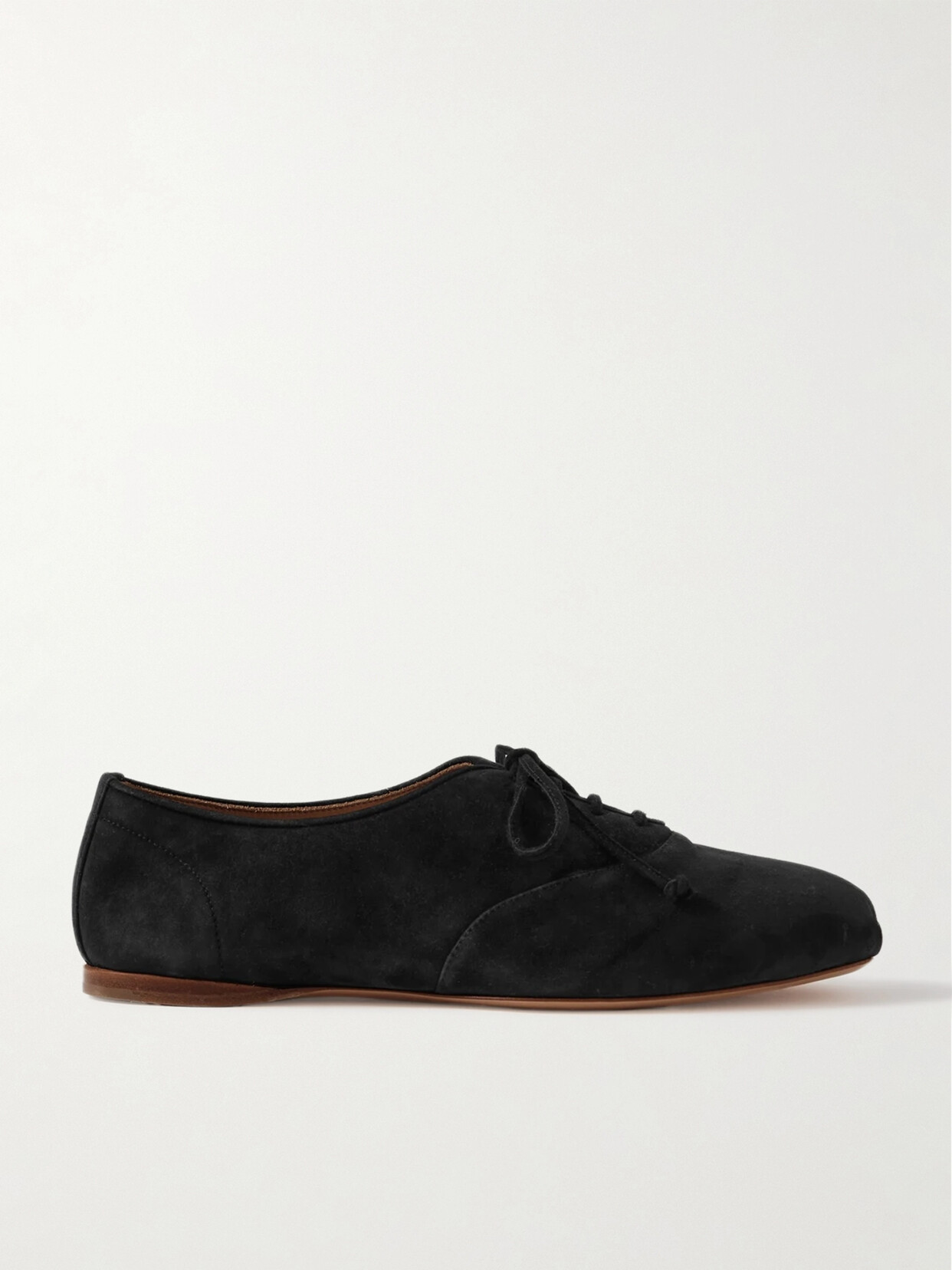 Gabriela Hearst Maya Suede Brogues In Black