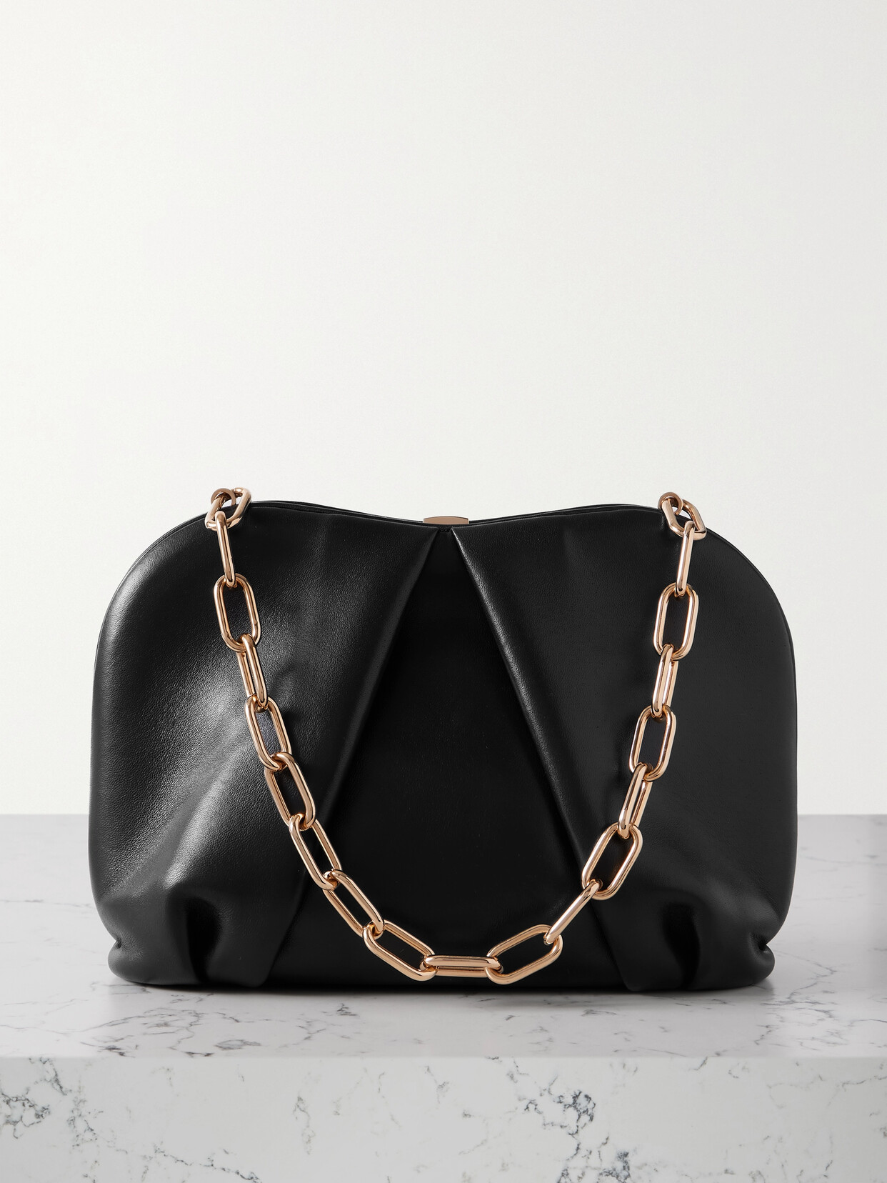 Gabriela Hearst - Taylor Pleated Leather Clutch - Black