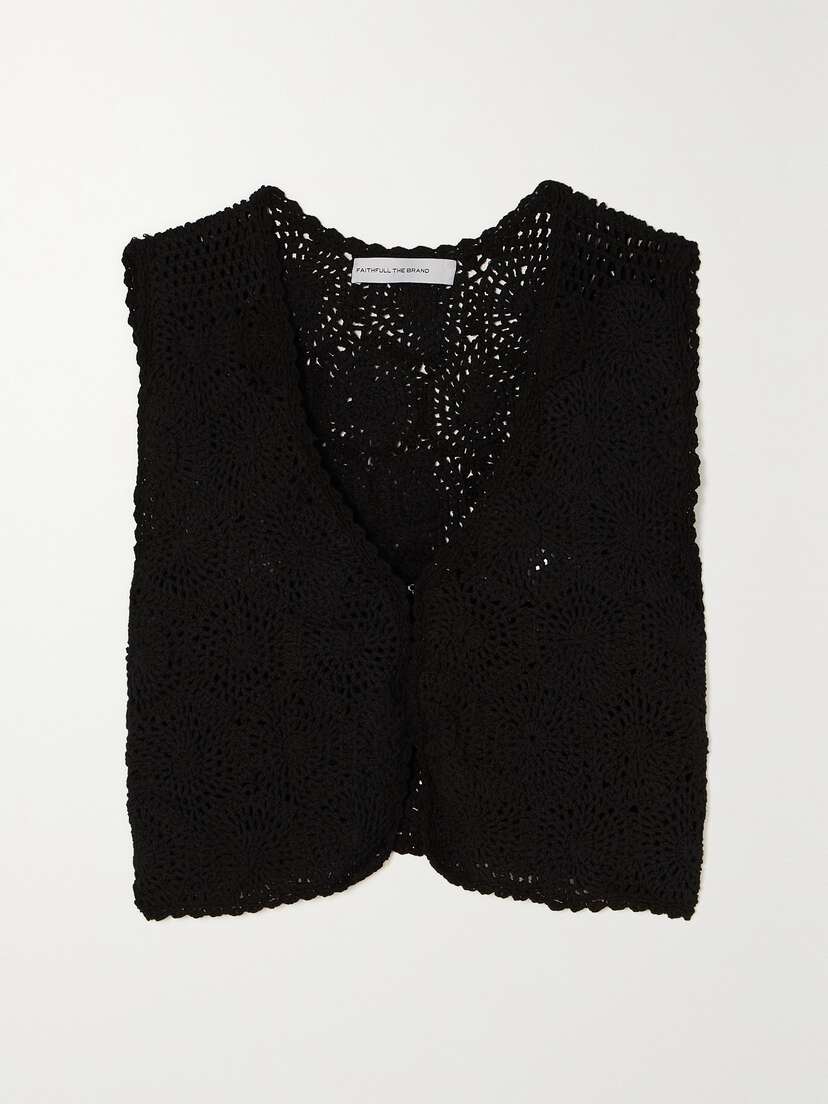Faithfull + Net Sustain Alejandreas Crocheted Cotton Vest