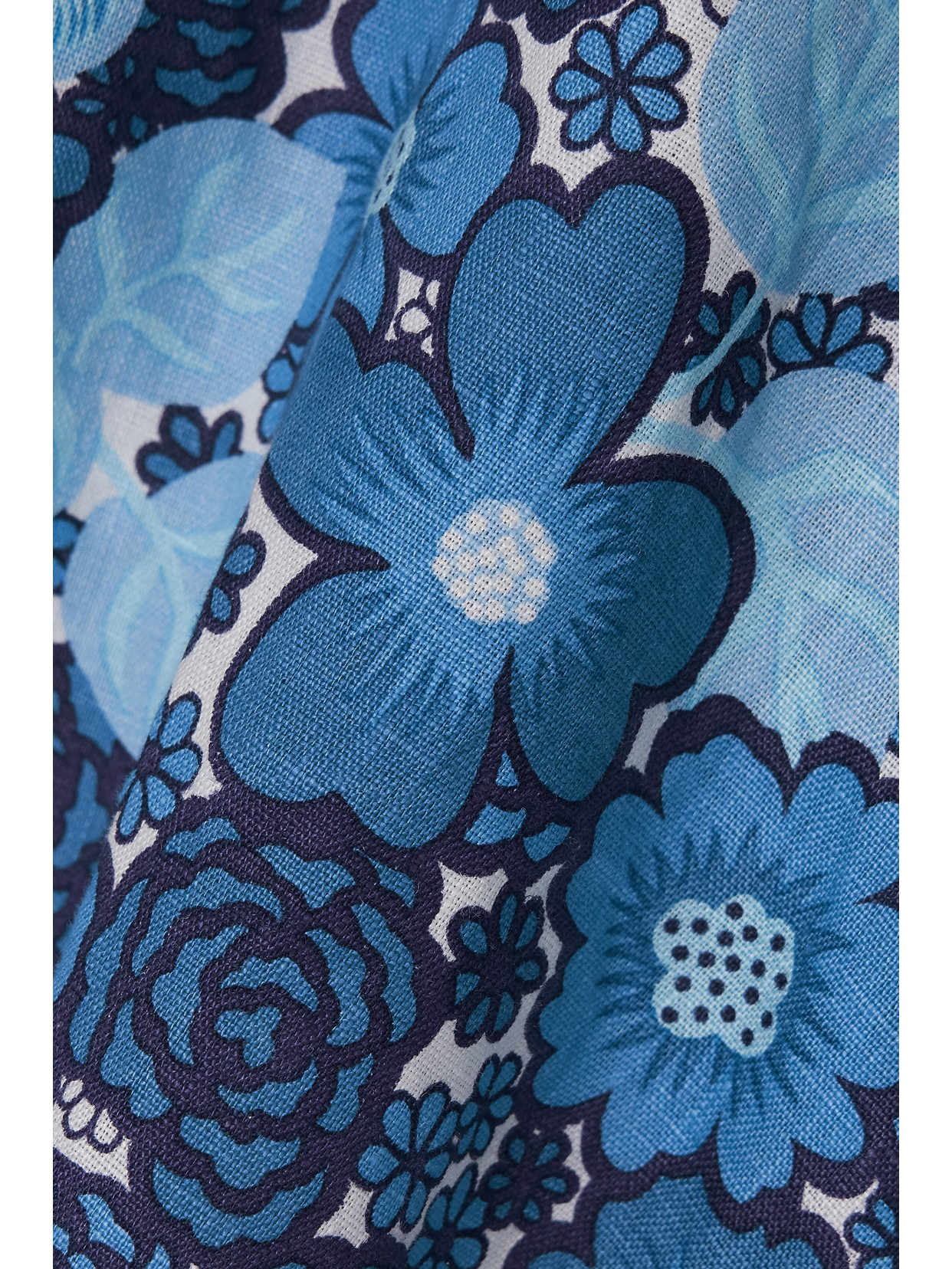 Faithfull The Brand + Net Sustain Felia Rope-trimmed Floral-print Linen Shorts In Blue
