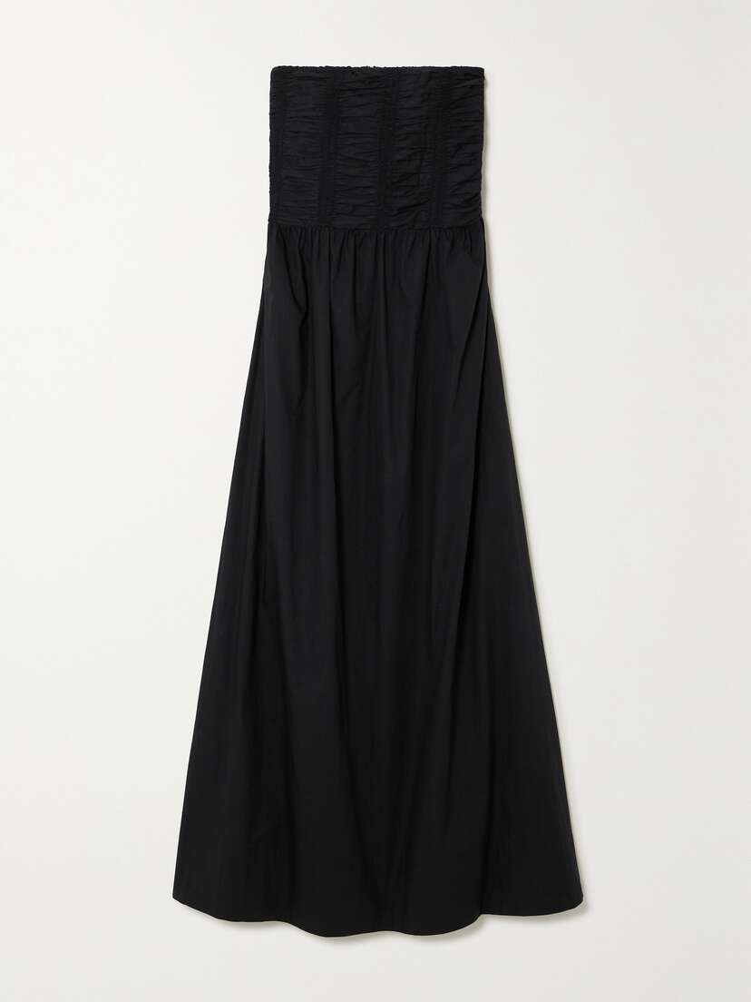 Faithfull + Net Sustain Dominquez Smocked Organic Cotton-poplin Midi Dress -  - xx large