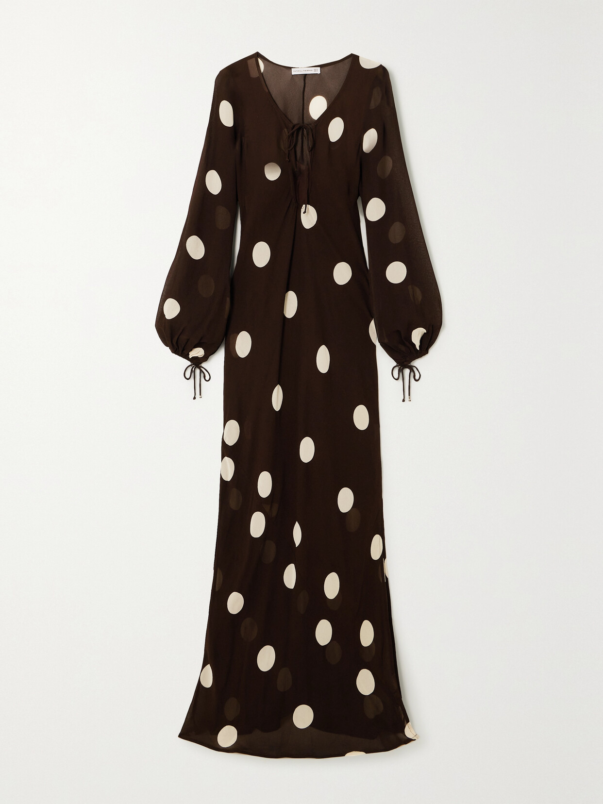 Faithfull The Brand - + Net Sustain Santos Polka-dot Georgette Maxi Dress - Brown