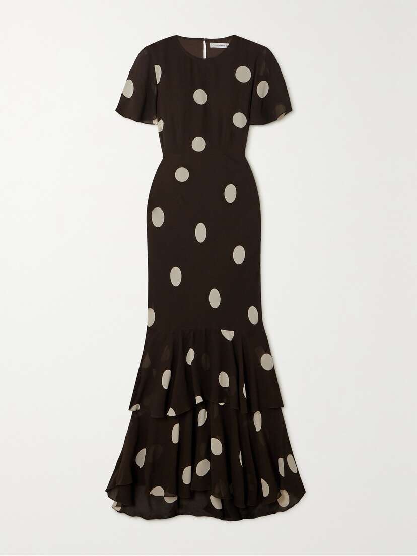 Faithfull + Net Sustain Esperanza Ruffled Polka-dot Georgette Maxi Dress - xx large