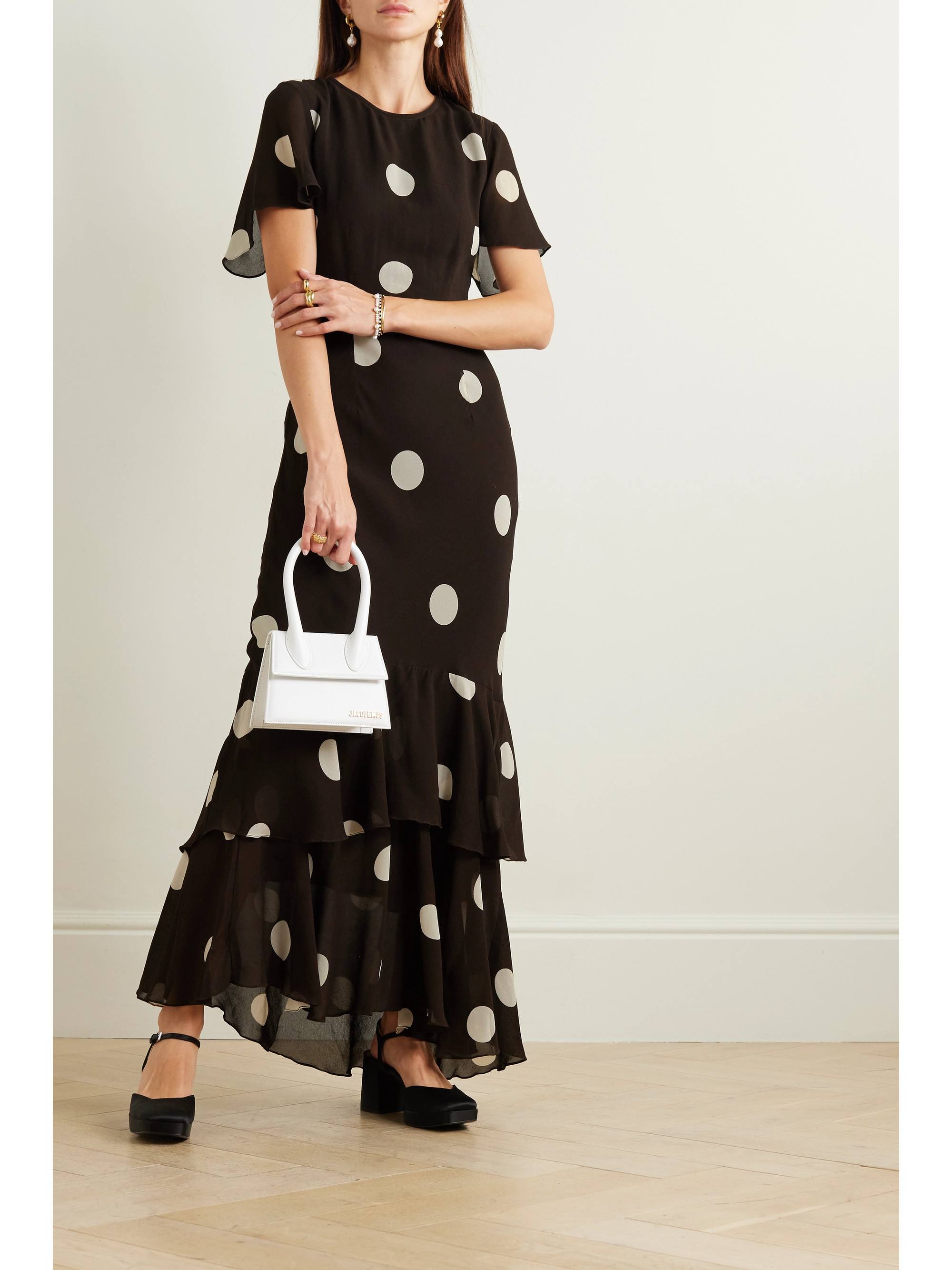 Faithfull The Brand - + NET SUSTAIN Esperanza ruffled polka-dot georgette  maxi dress | Plush