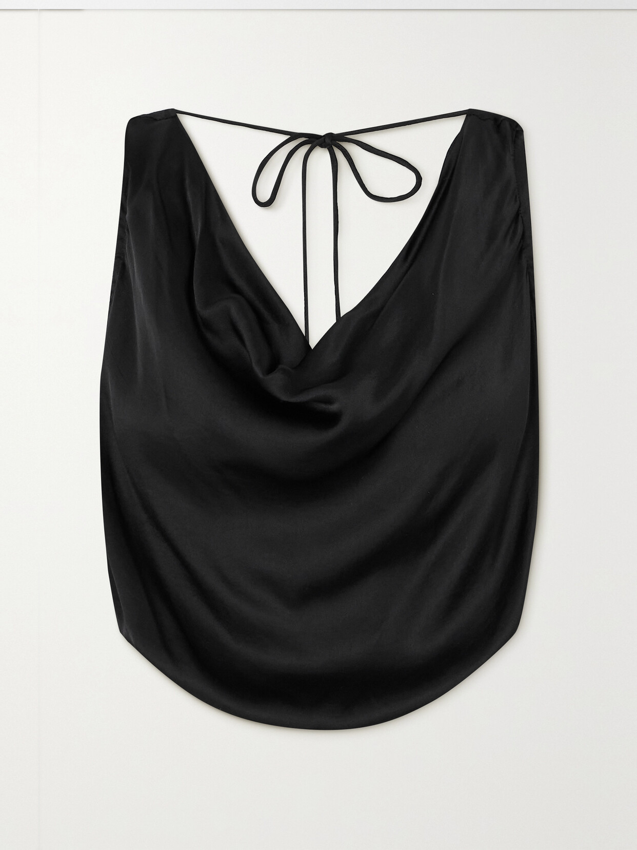 Faithfull The Brand + Net Sustain Lotta Draped Lenzing Ecovero-satin Top - Black