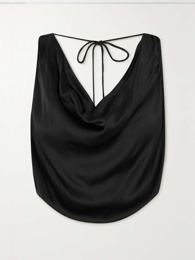 Faithfull + Net Sustain Lotta Draped Lenzing Ecovero-satin Top - xx large