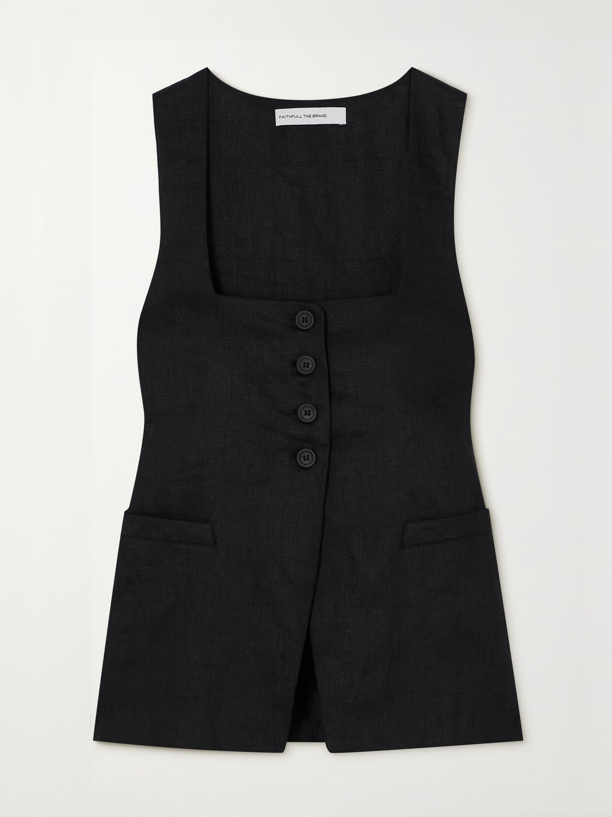 Faithfull The Brand - + Net Sustain Maya Linen Vest - Black