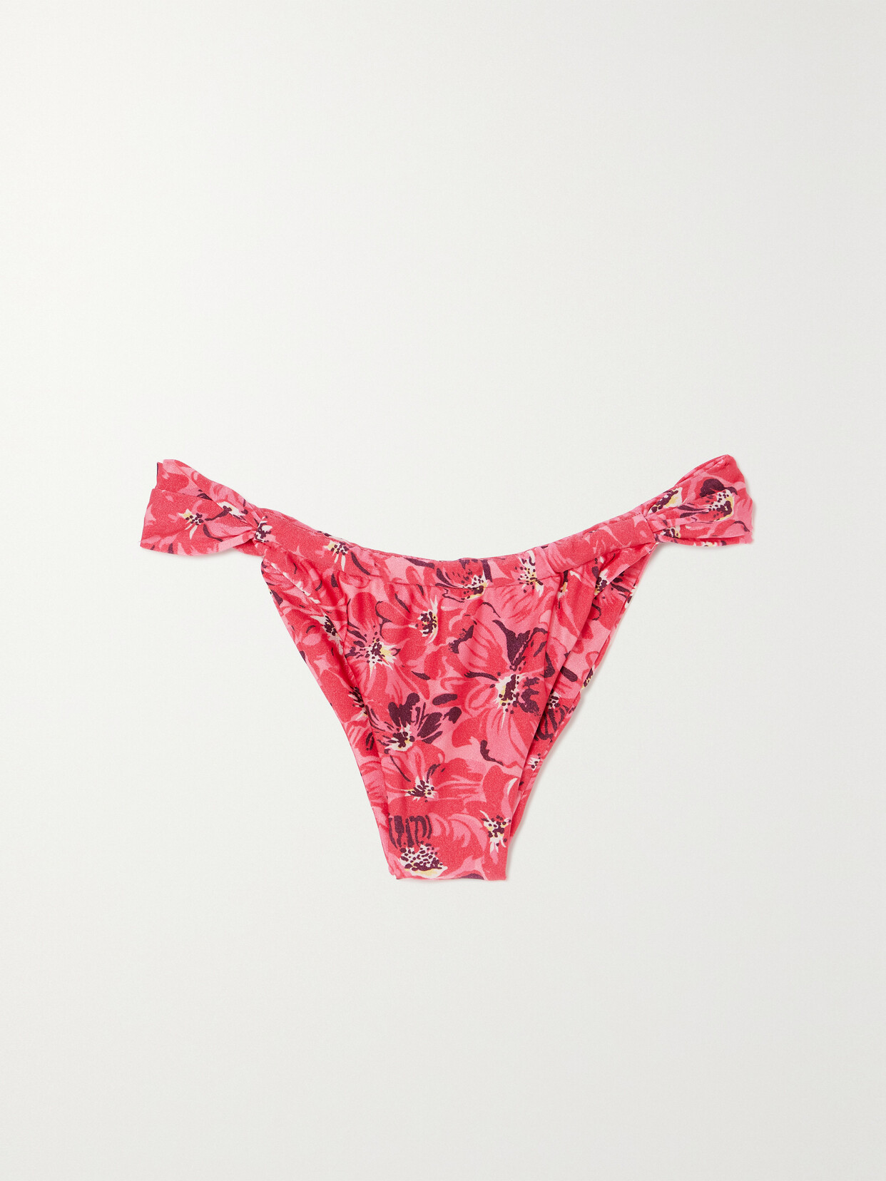 Shop Faithfull The Brand + Net Sustain Andez Floral-print Bikini Briefs In Pink