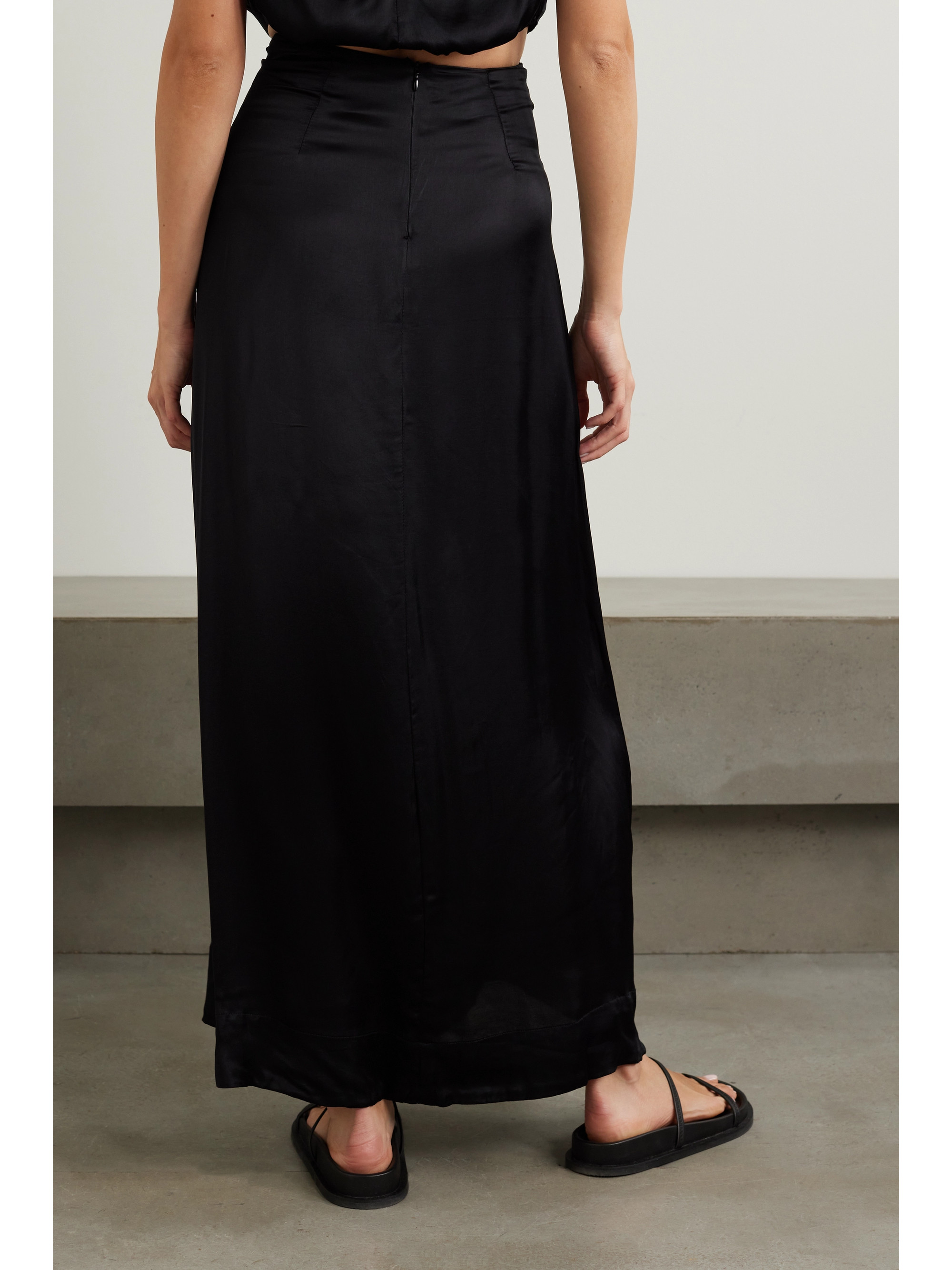 Faithfull + NET SUSTAIN Noemi satin maxi skirt thumbnail