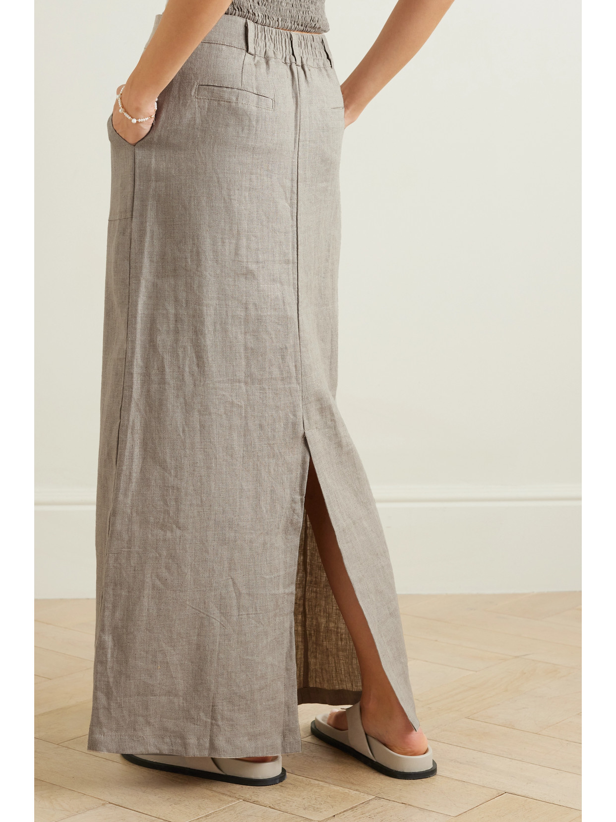Faithfull The Brand + Net Sustain Amreli Linen Maxi Skirt In Neutrals