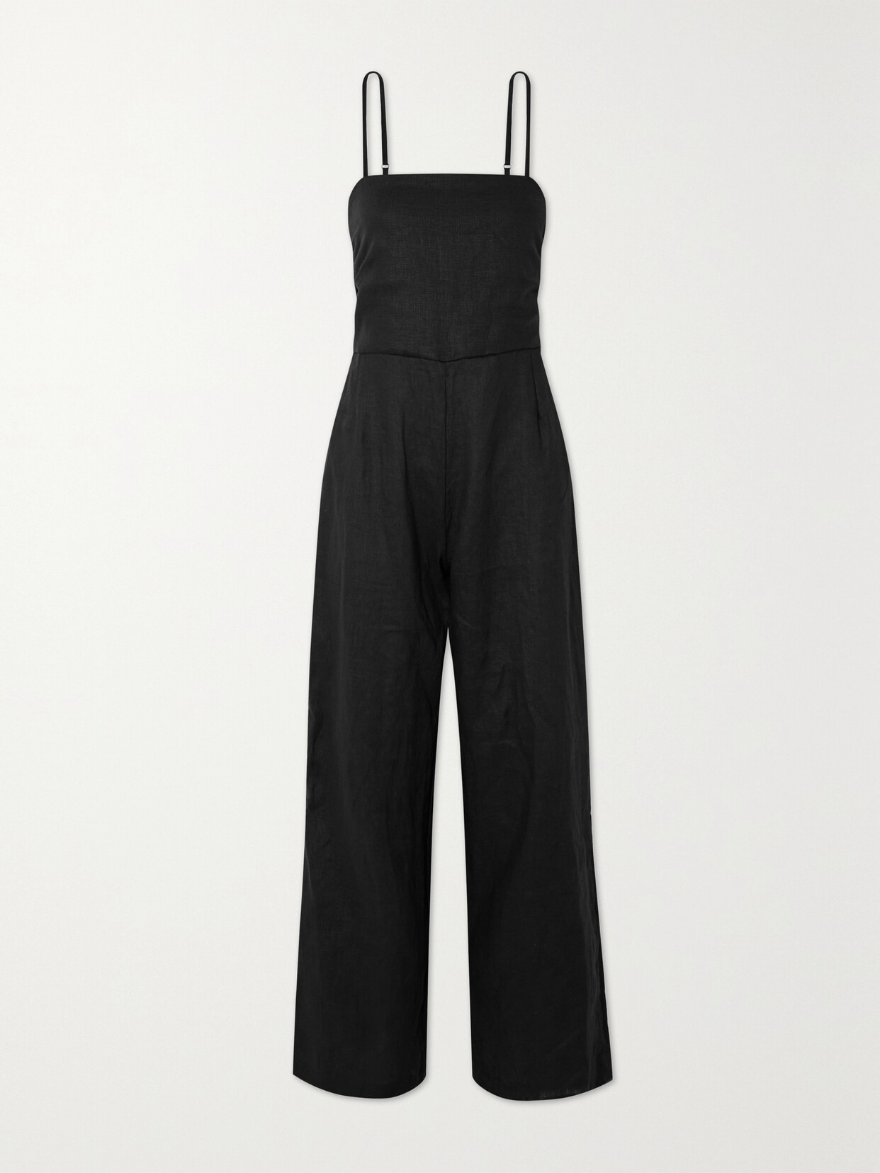 Faithfull The Brand + Net Sustain Algarve Linen Jumpsuit In Black