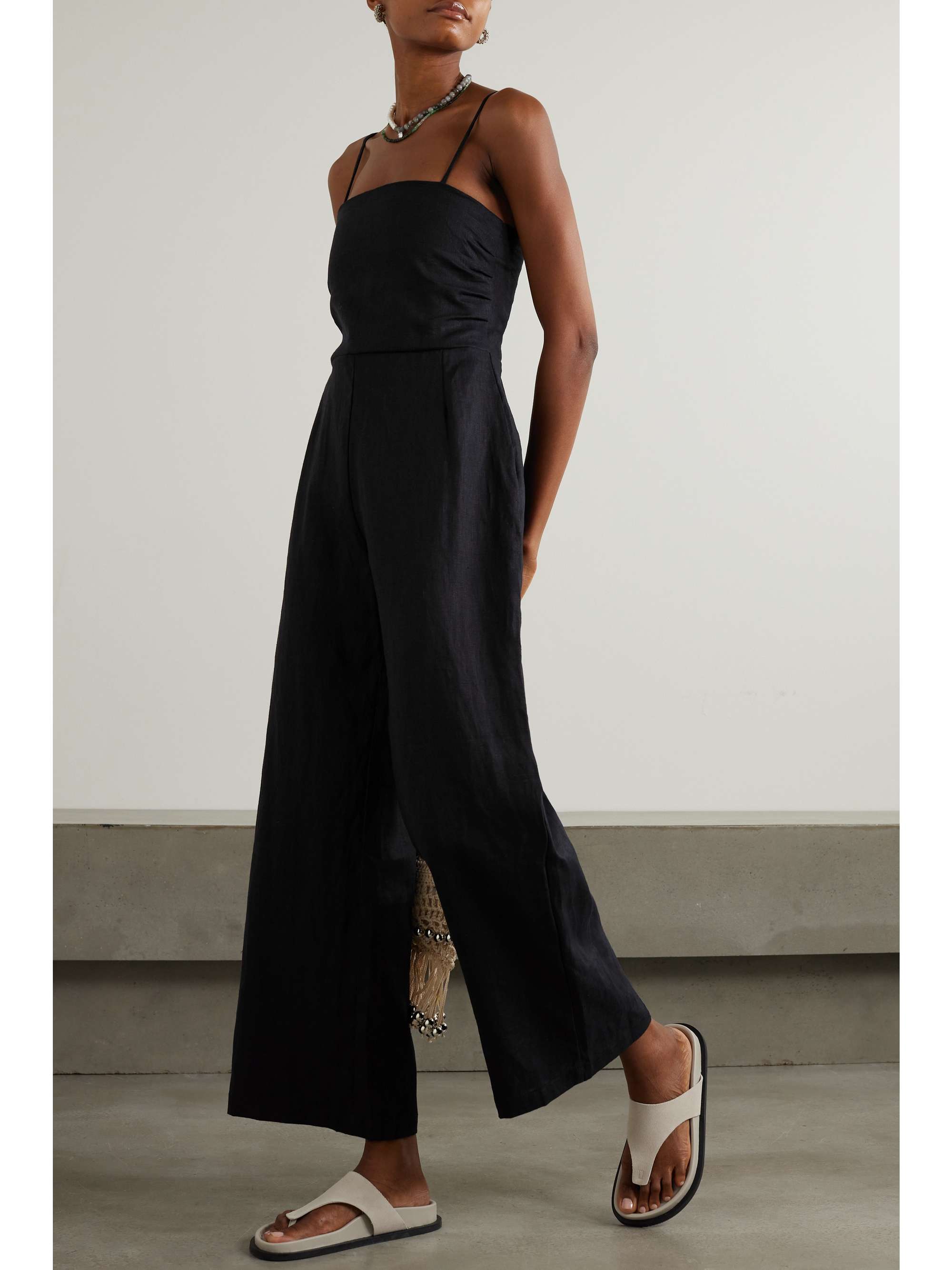 FAITHFULL THE BRAND + NET SUSTAIN Algarve linen jumpsuit