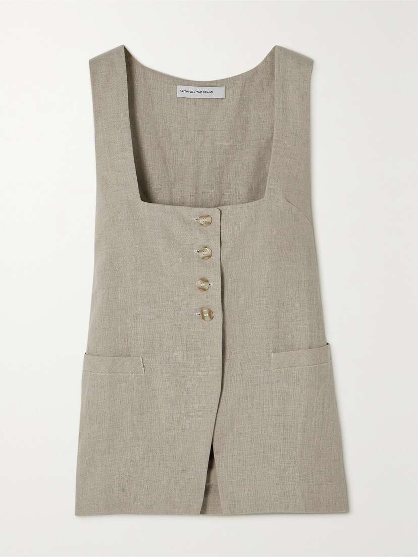 Faithfull + Net Sustain Maya Linen Vest - xx large