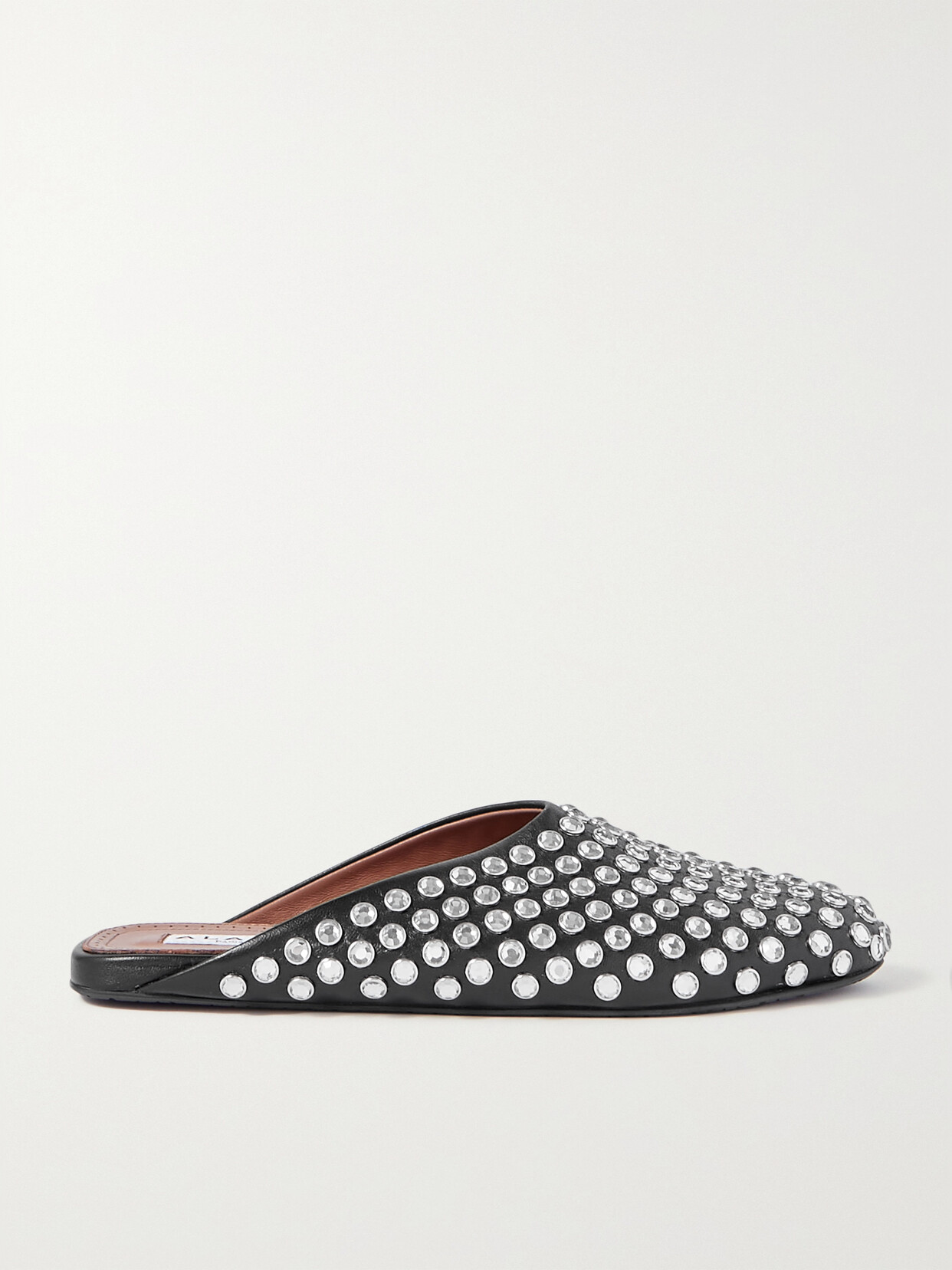 Alaïa Crystal-embellished Leather Mules