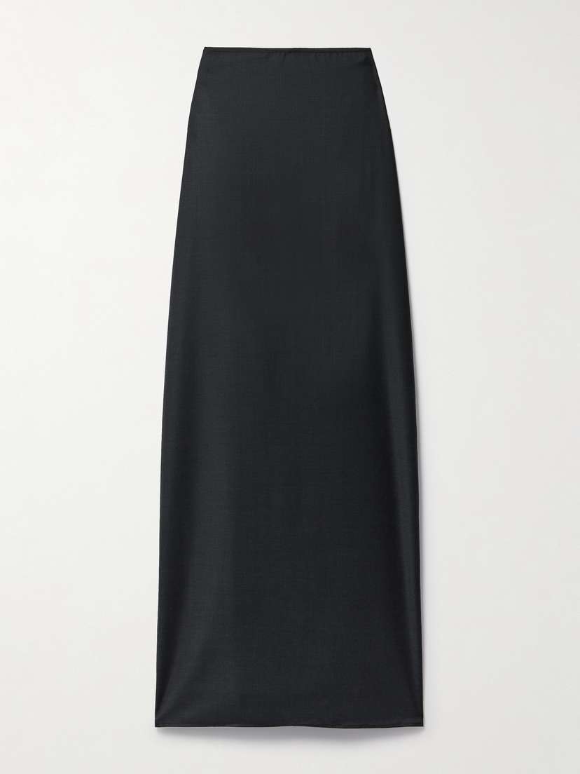 BEARE PARK Wool-twill Maxi Skirt - UK 16