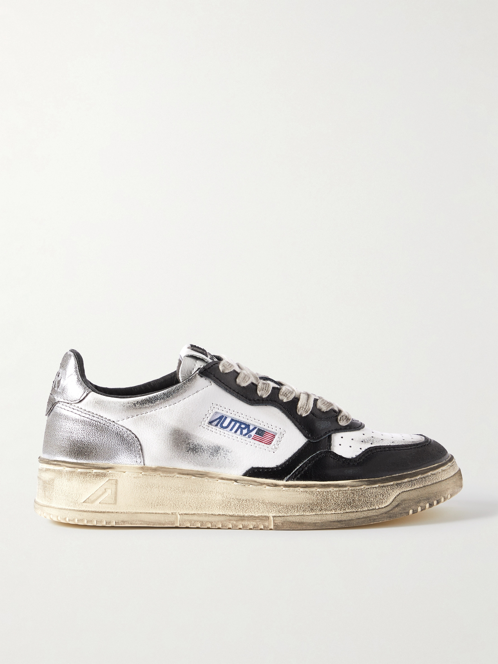 Autry Super Vintage distressed leather sneakers