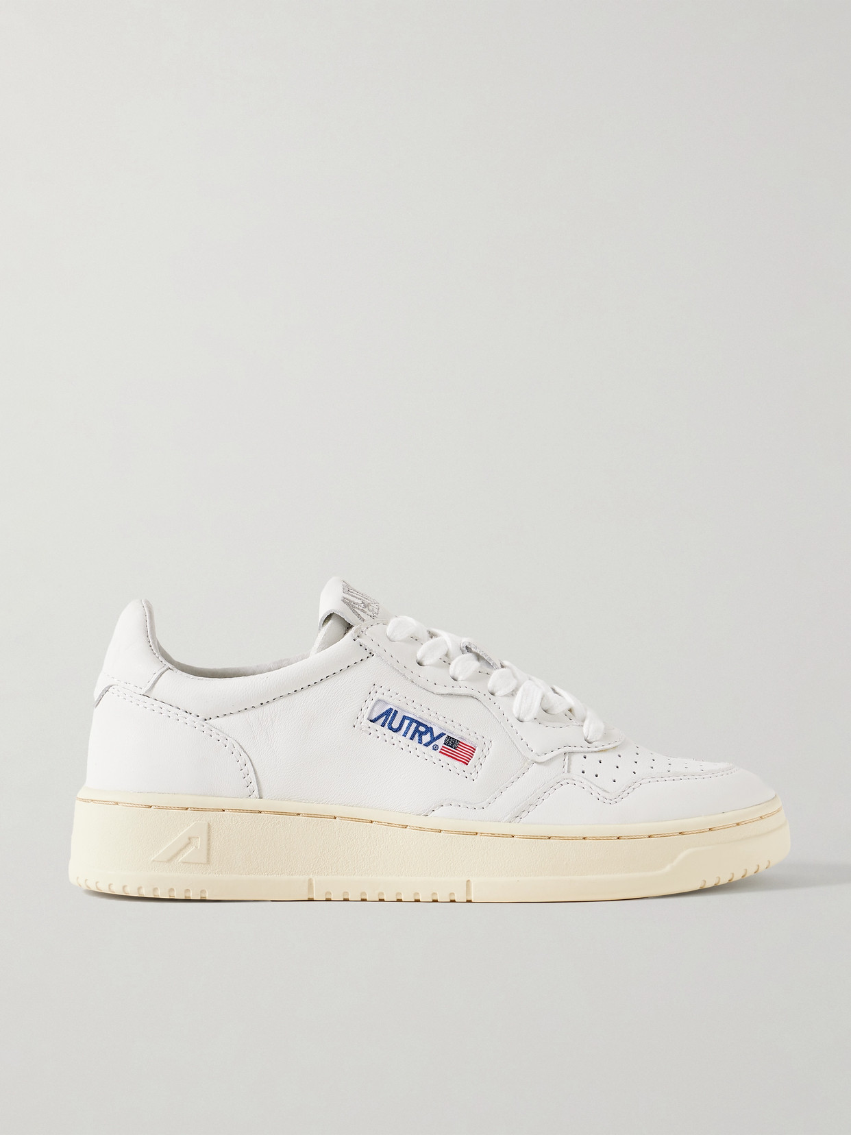 Shop Autry Medalist Low Leather Sneakers In White