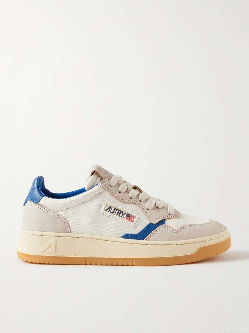 Autry Medalist Low Leather-trimmed Canvas Sneakers