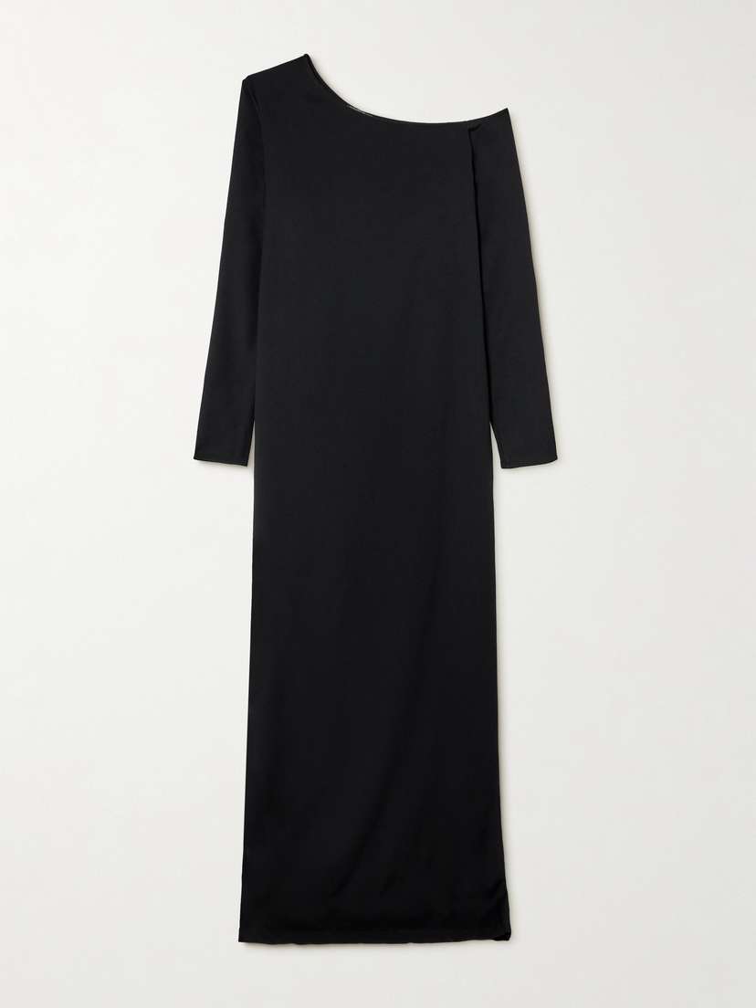 BEARE PARK One-shoulder Wool-crepe Gown