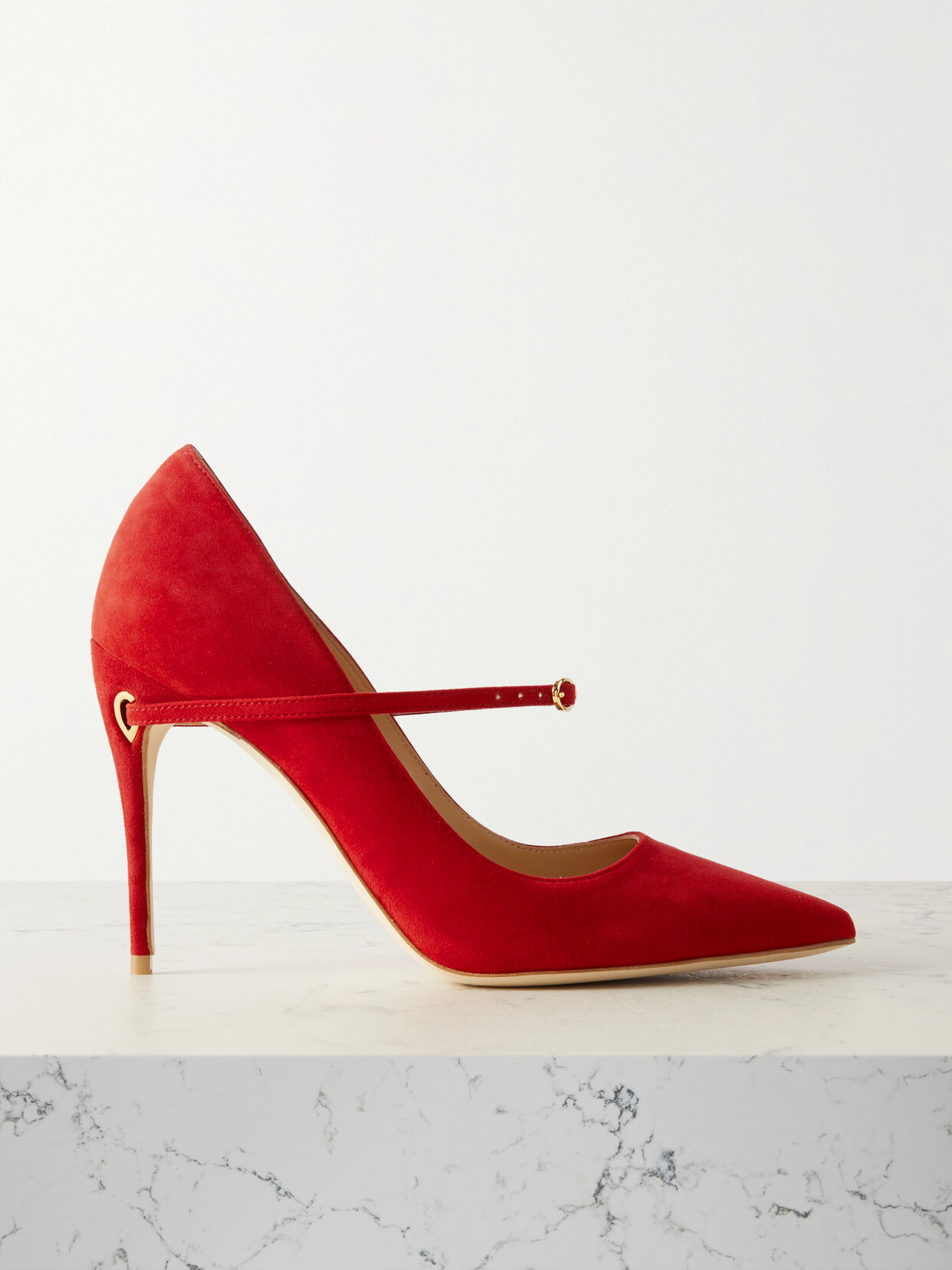 Jennifer Chamandi - Lorenzo 105 Suede Pumps - Red