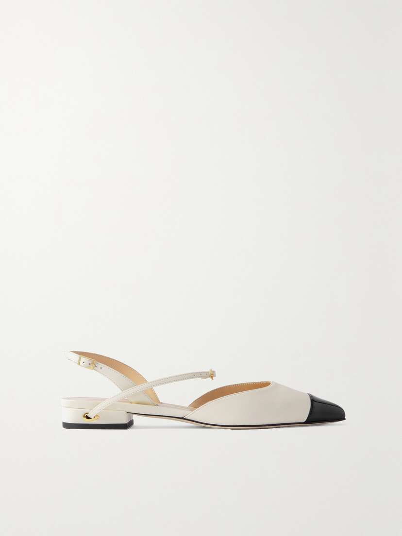 Jennifer Chamandi Vittorio 20 Leather Pointed-toe Slingback Flats