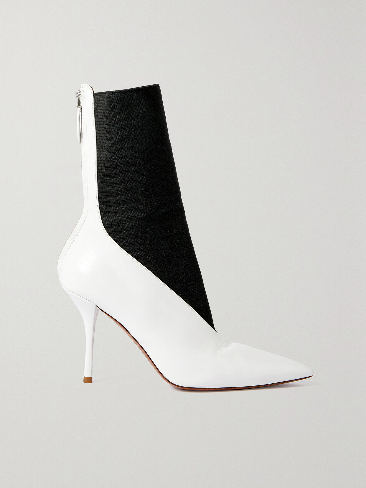 Alaïa 90 Leather And Stretch-knit Ankle Boots