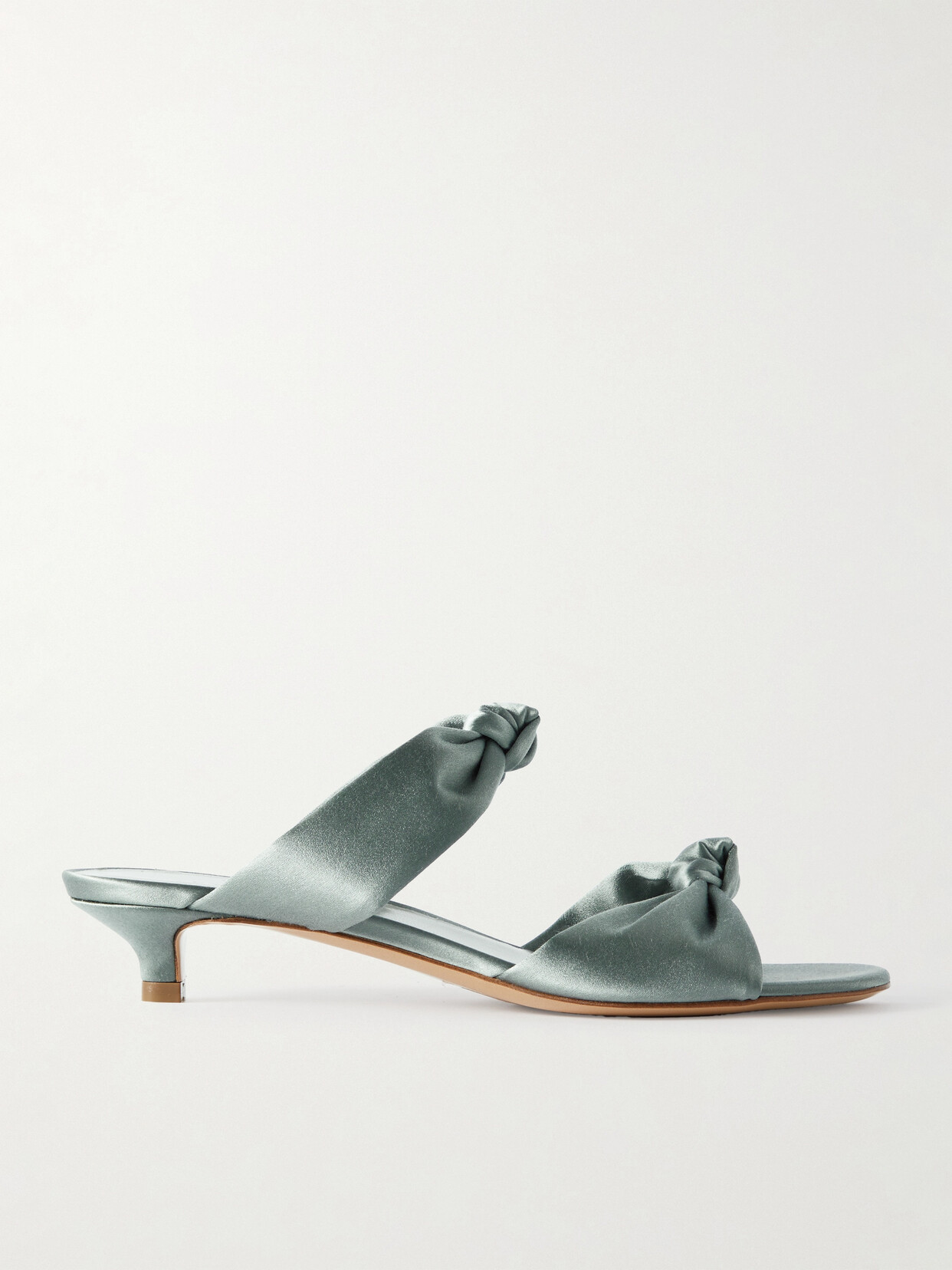 Le Monde Béryl Knot Satin Sandals - Silver