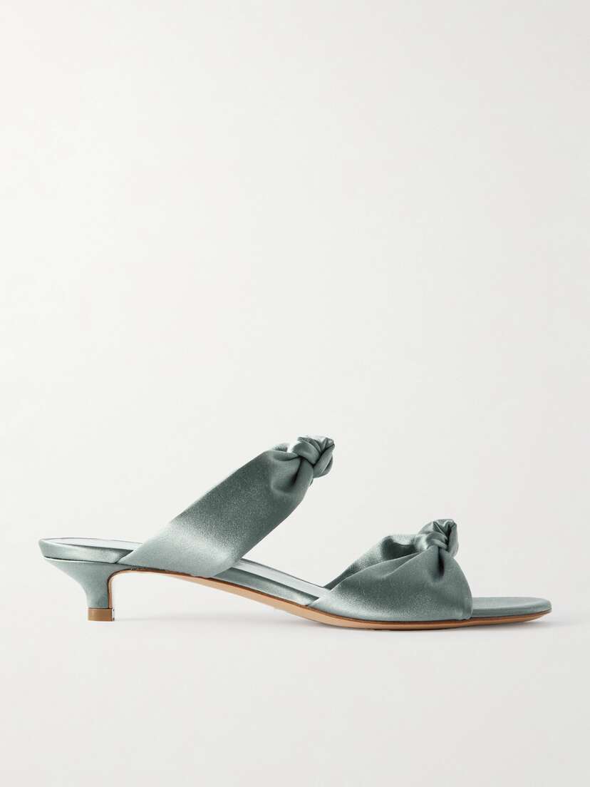 Le Monde Béryl Knot Satin Sandals